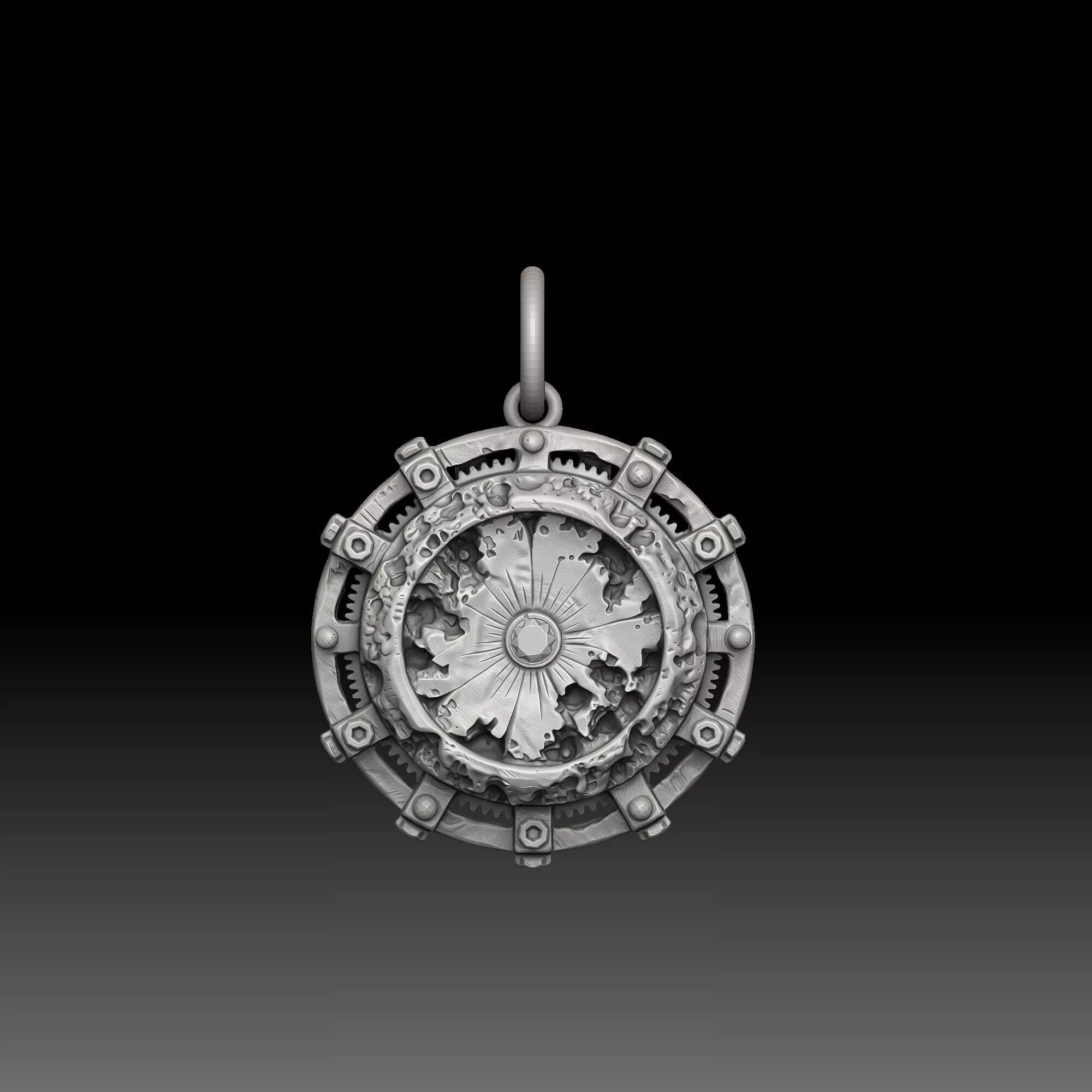 Silent Luxury Pendants - one inch pendant 3D print model