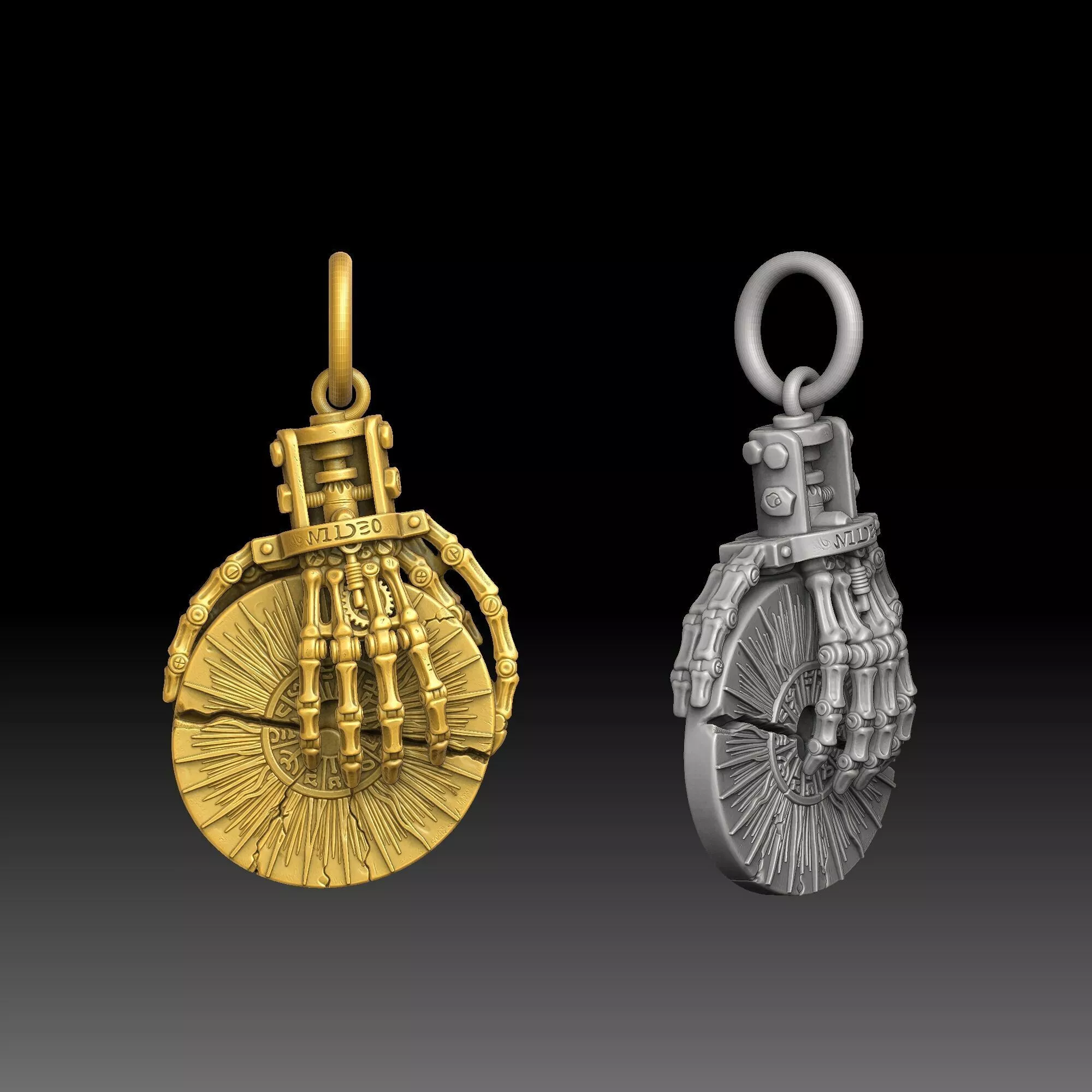 Silent Luxury Pendants - one inch pendant 3D print model