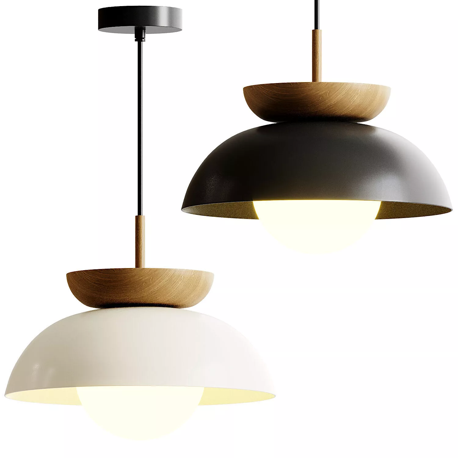 Japanese Wabi-Sabi Style Chandelier 3D model
