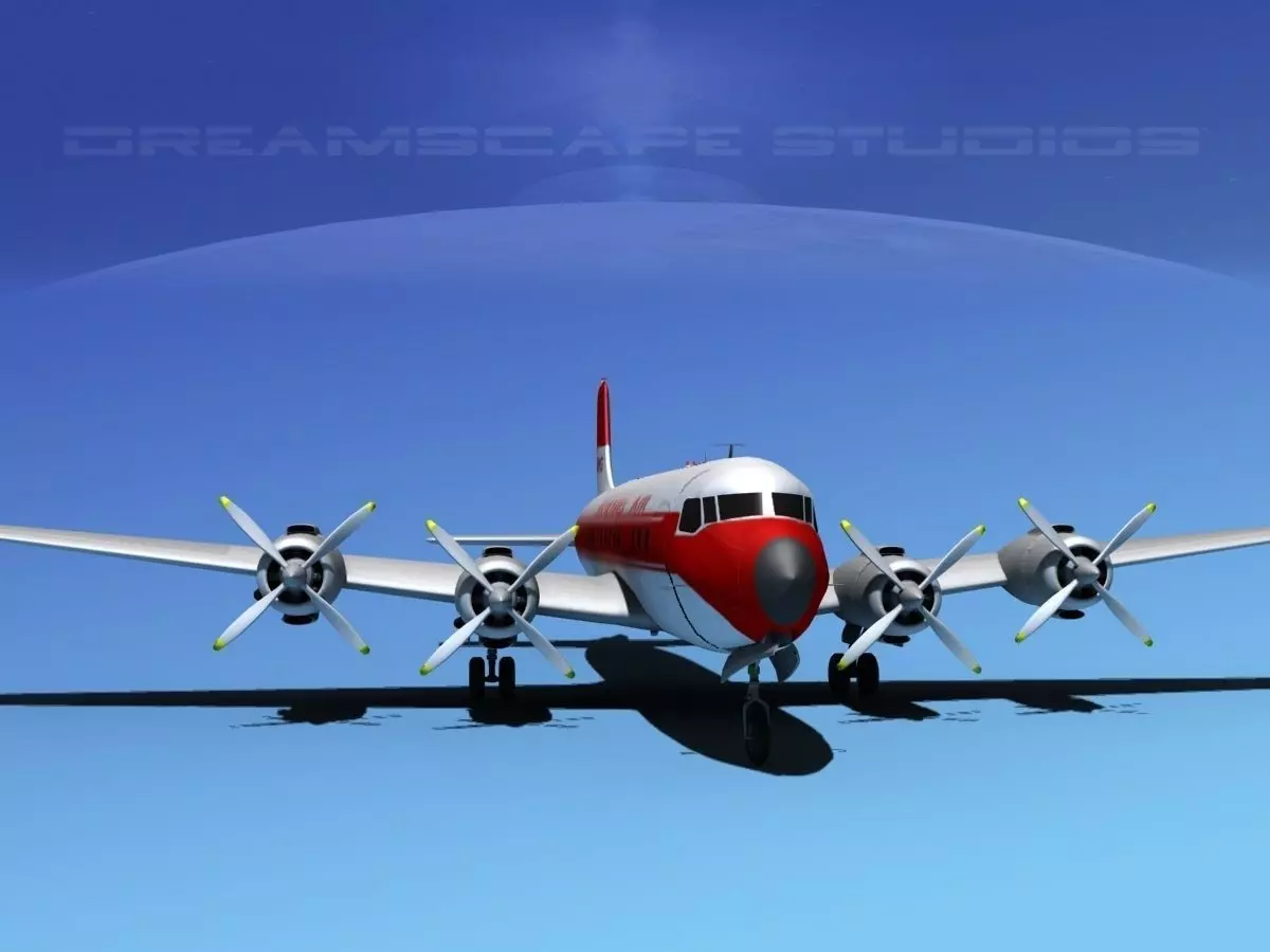 Douglas DC-7C Koenig Air 3D model_0