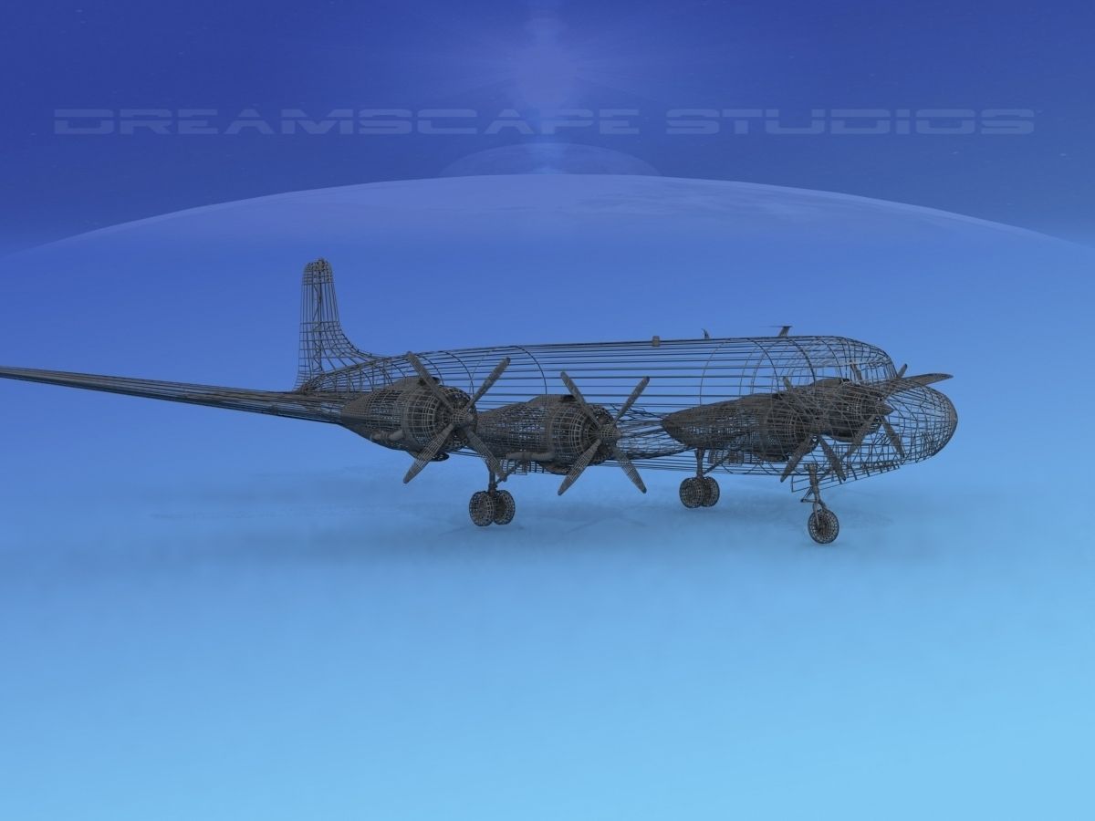 Douglas DC-7C Koenig Air 3D model_10
