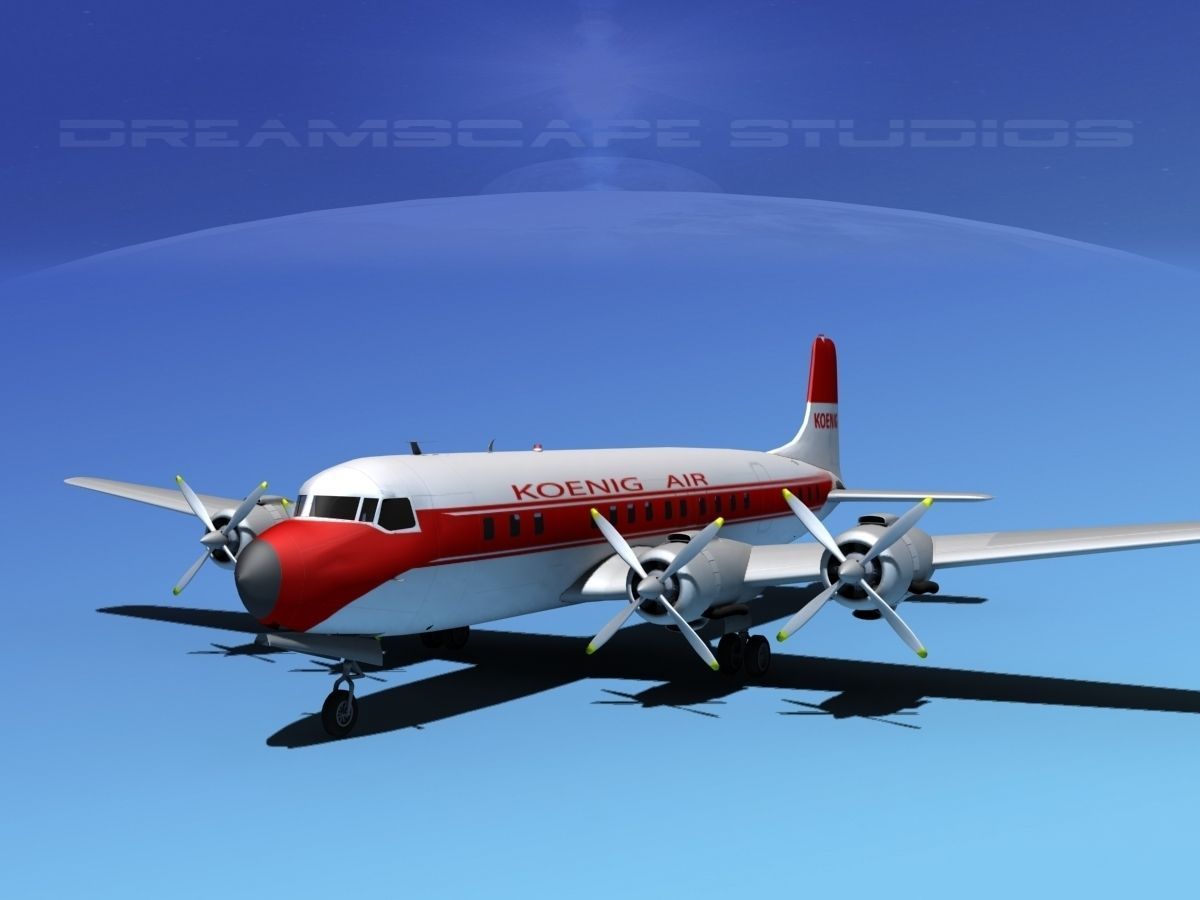 Douglas DC-7C Koenig Air 3D model_3