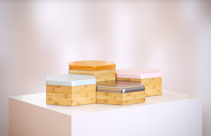 Wooden boxes HG2 3D model