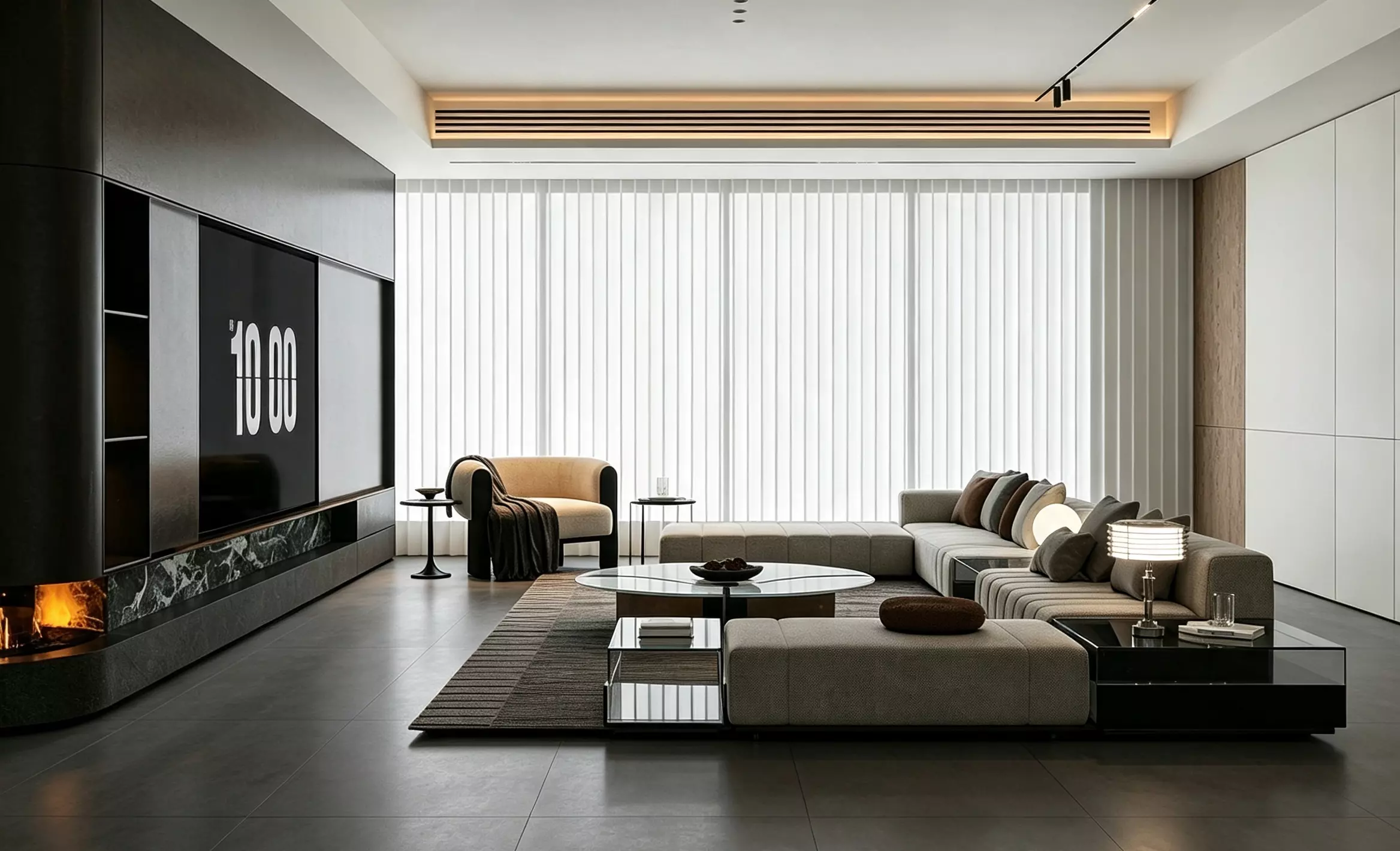 Italian style light luxury living room Modern Living Room 3D model