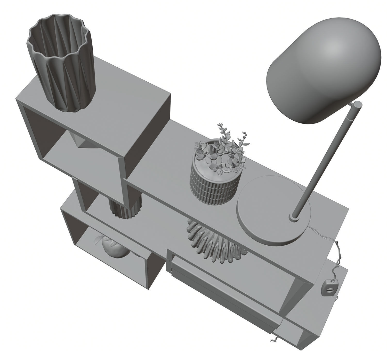 Shelf decoration HG2 3D model_2