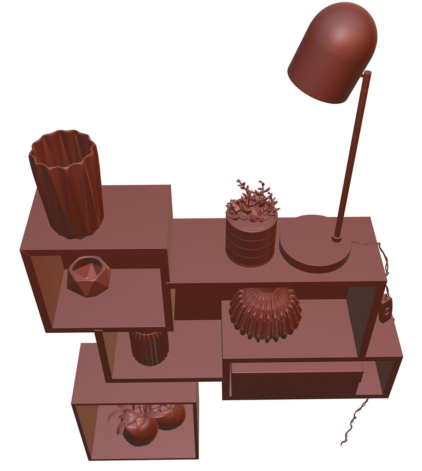 Shelf decoration HG2 3D model_8