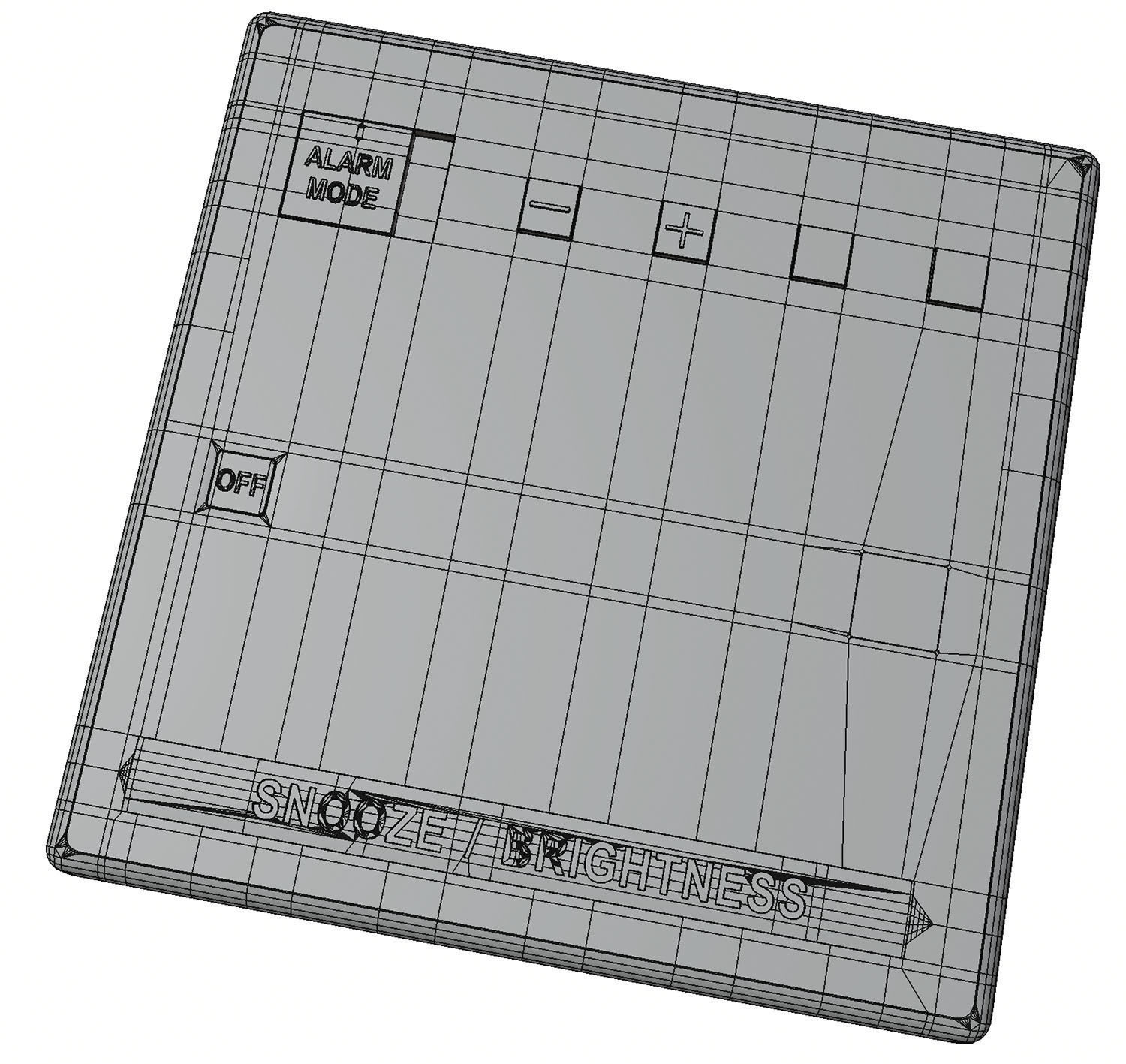 Electronic table watch HG2 3D model_5