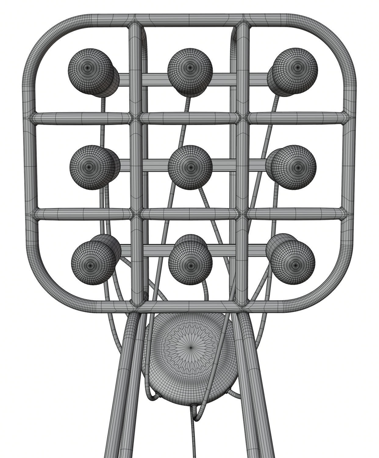 Black table lamp HG2 3D model_4