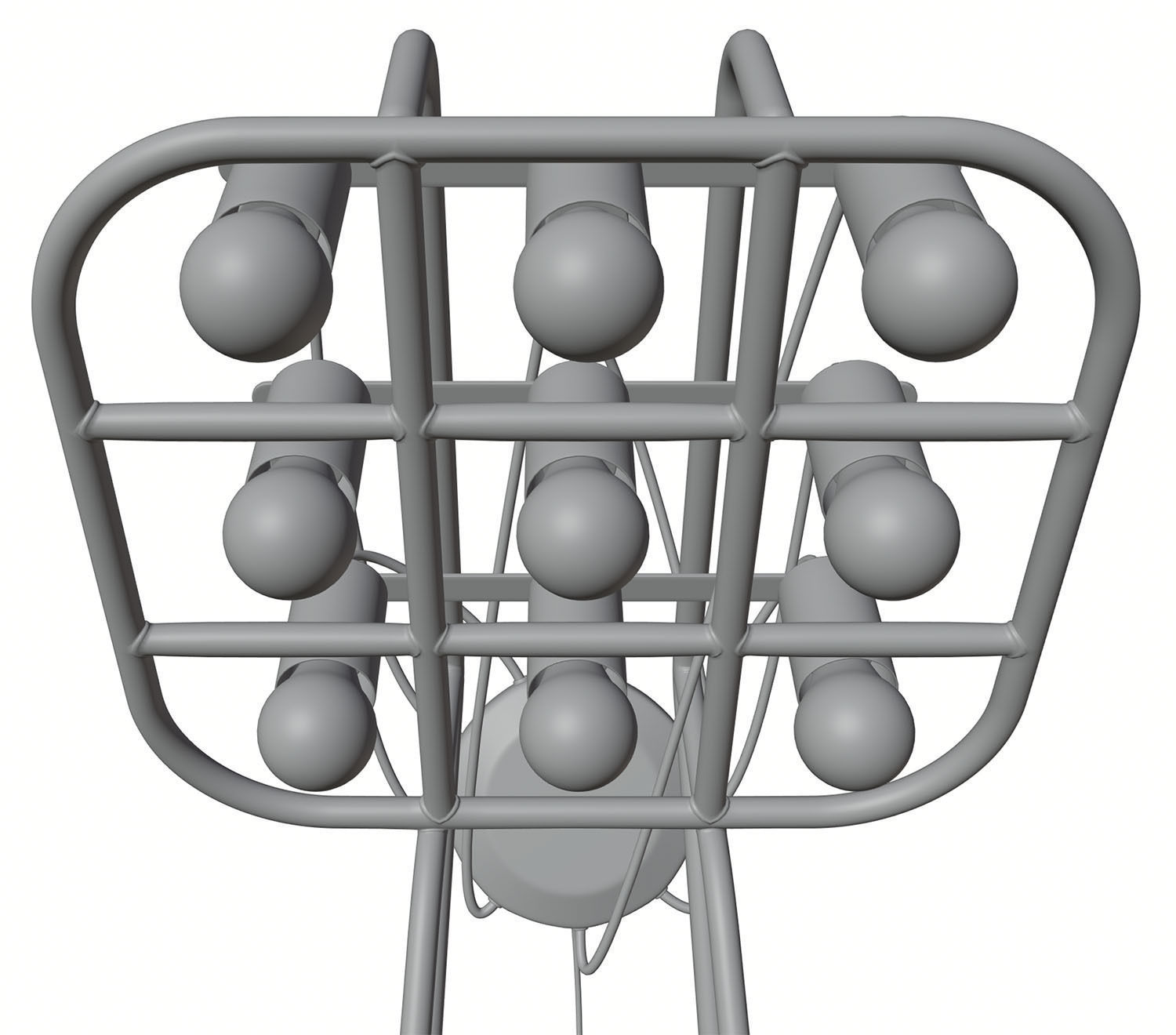 Black table lamp HG2 3D model_1