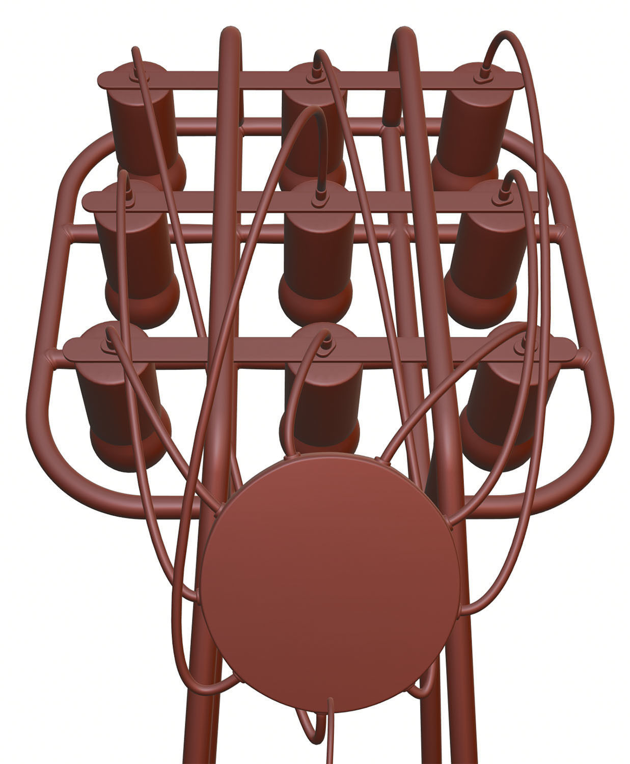 Black table lamp HG2 3D model_7