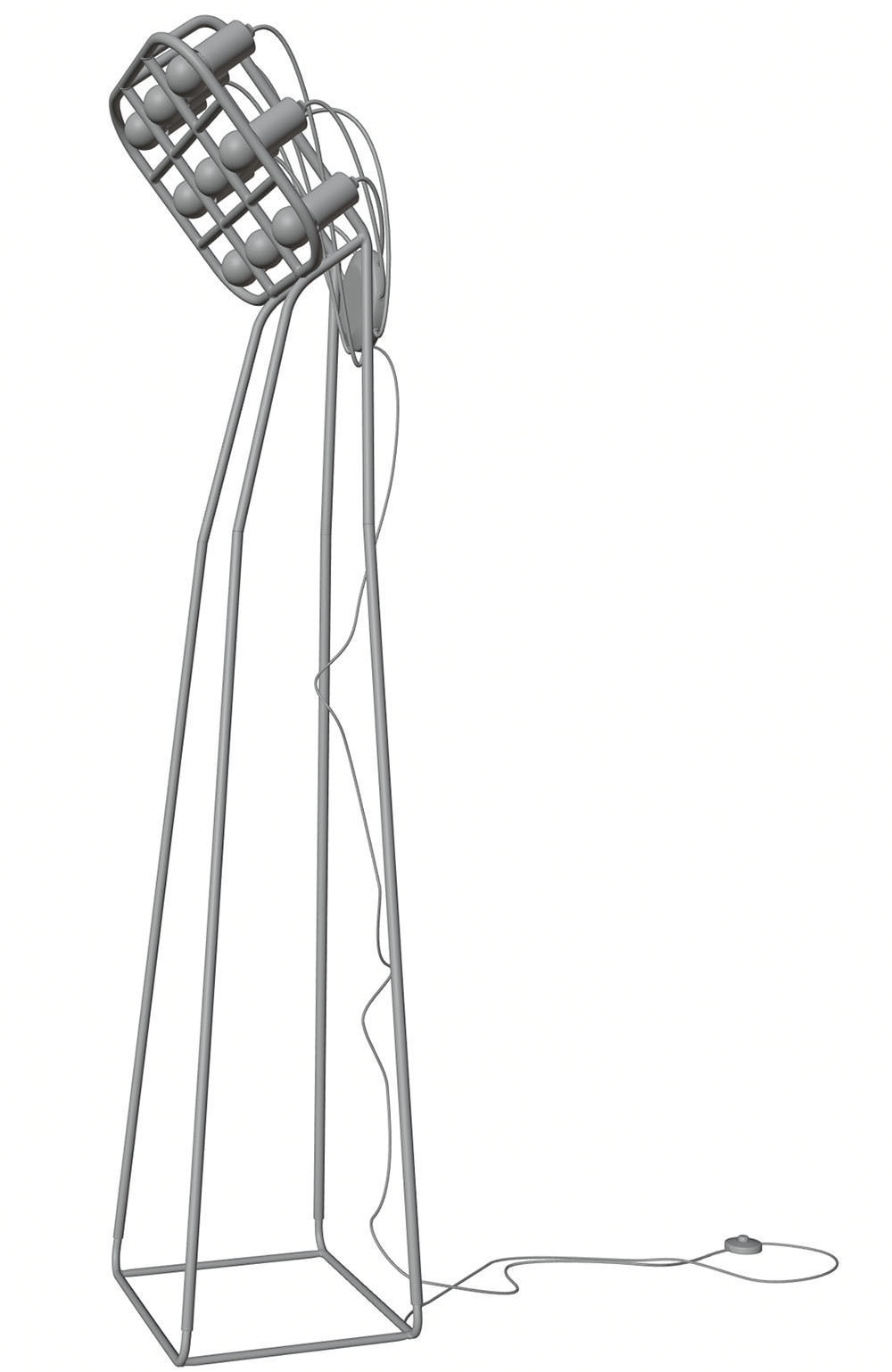 Black table lamp HG2 3D model_2