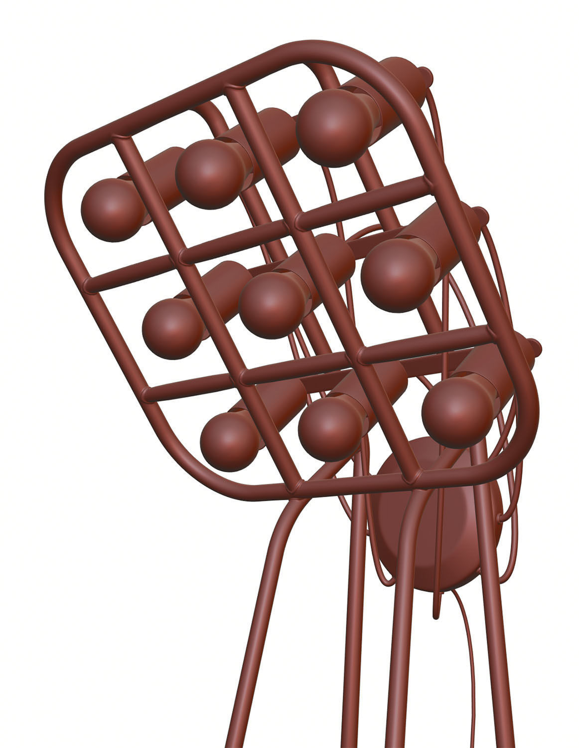 Black table lamp HG2 3D model_6