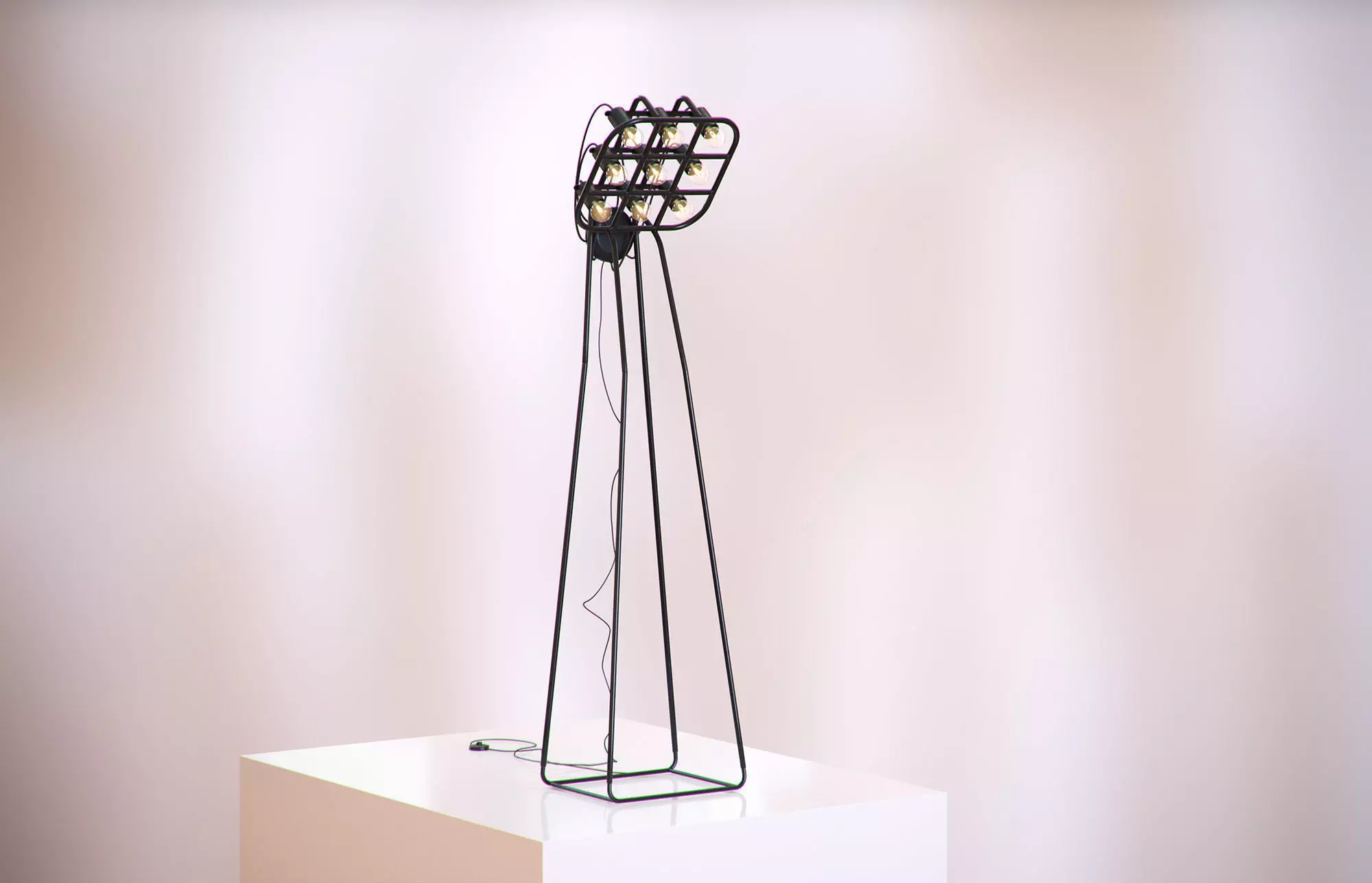 Black table lamp HG2 3D model_0
