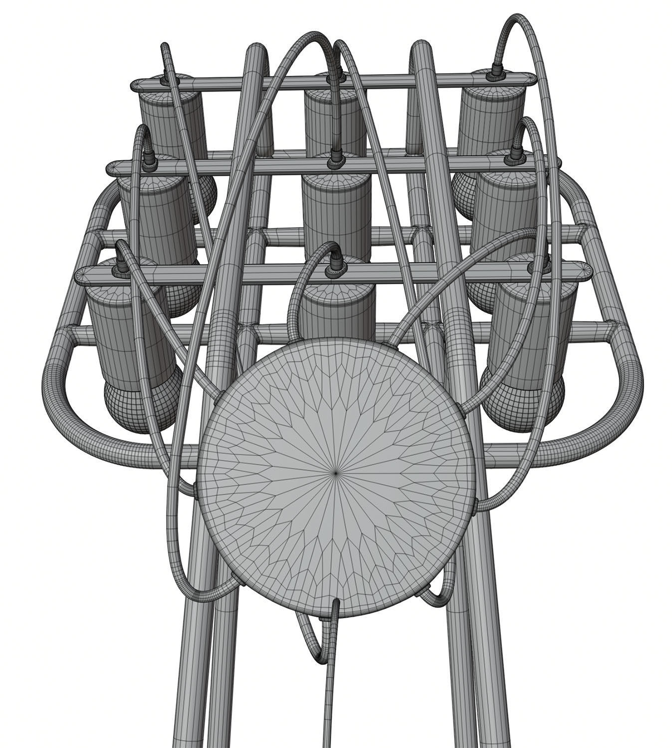 Black table lamp HG2 3D model_5