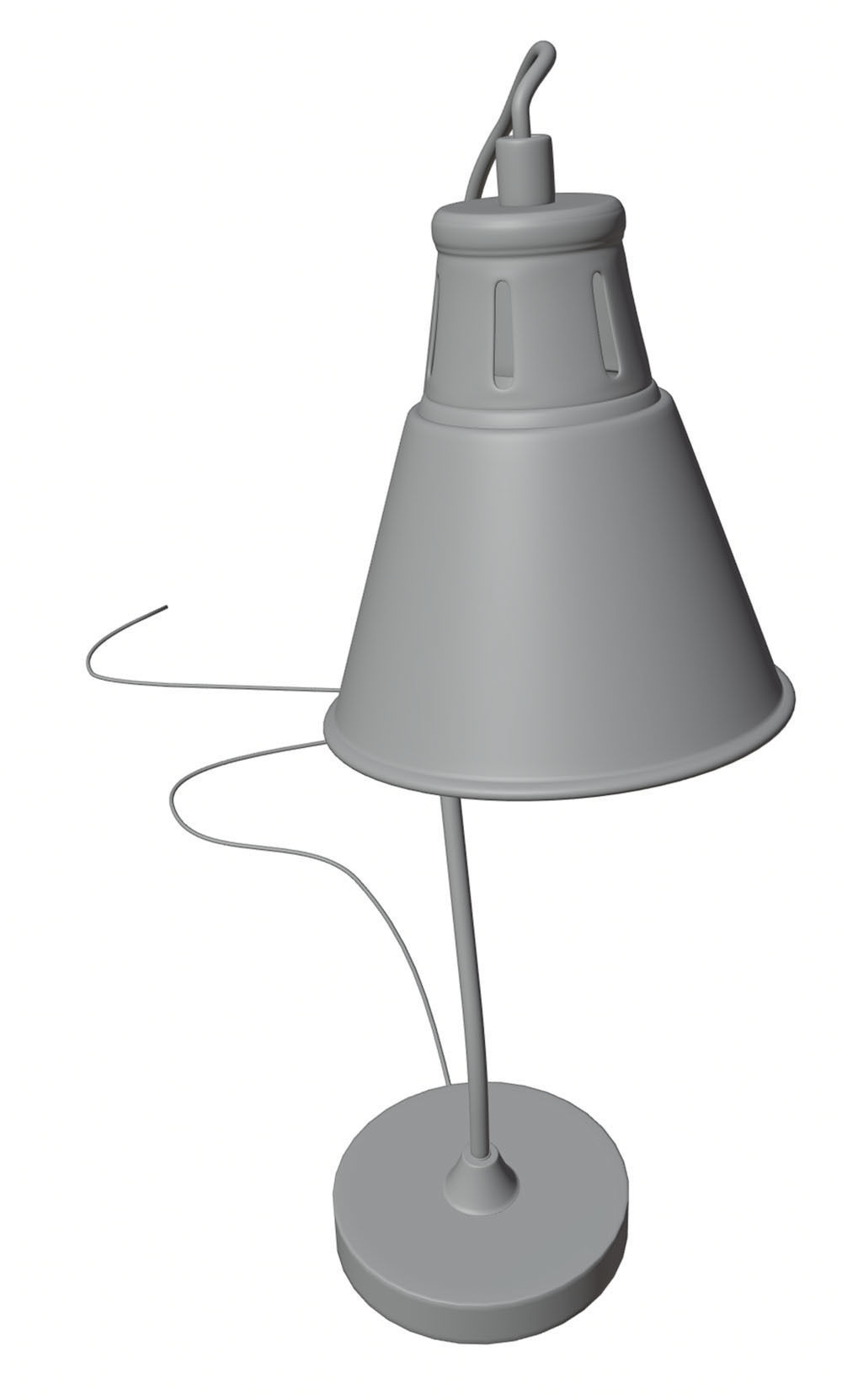 Metal table lamp HG2 3D model_3