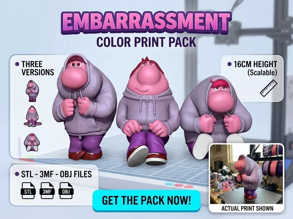 Embarrassment Color printable figure Pack 3D print model