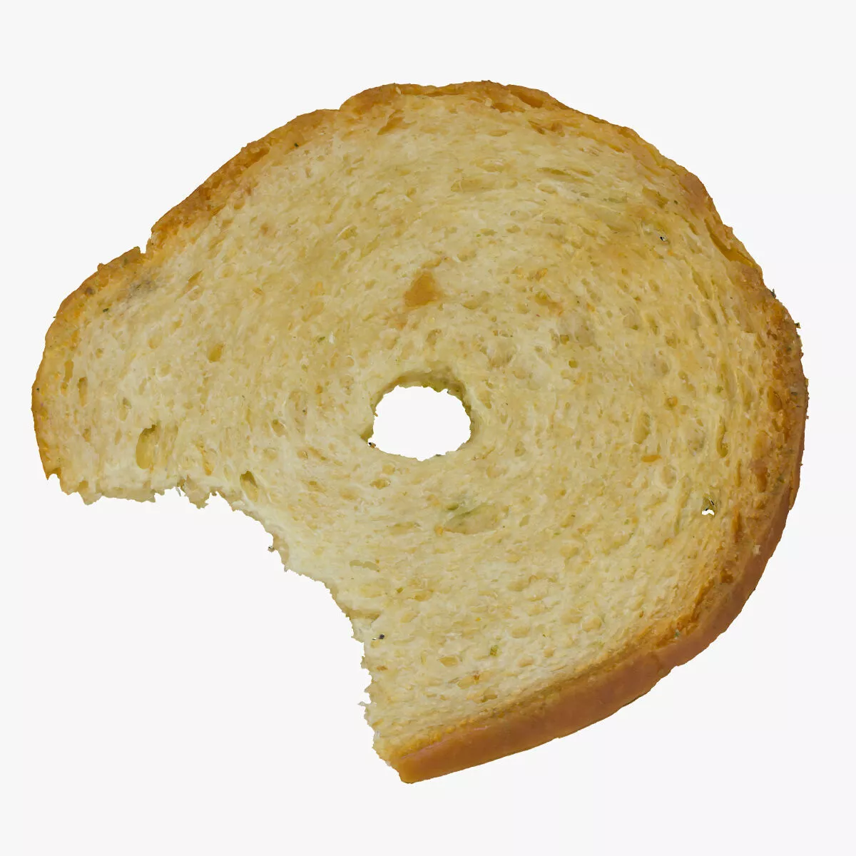 Bread Chips Roll 01 Bitten RAW SCAN 3D model