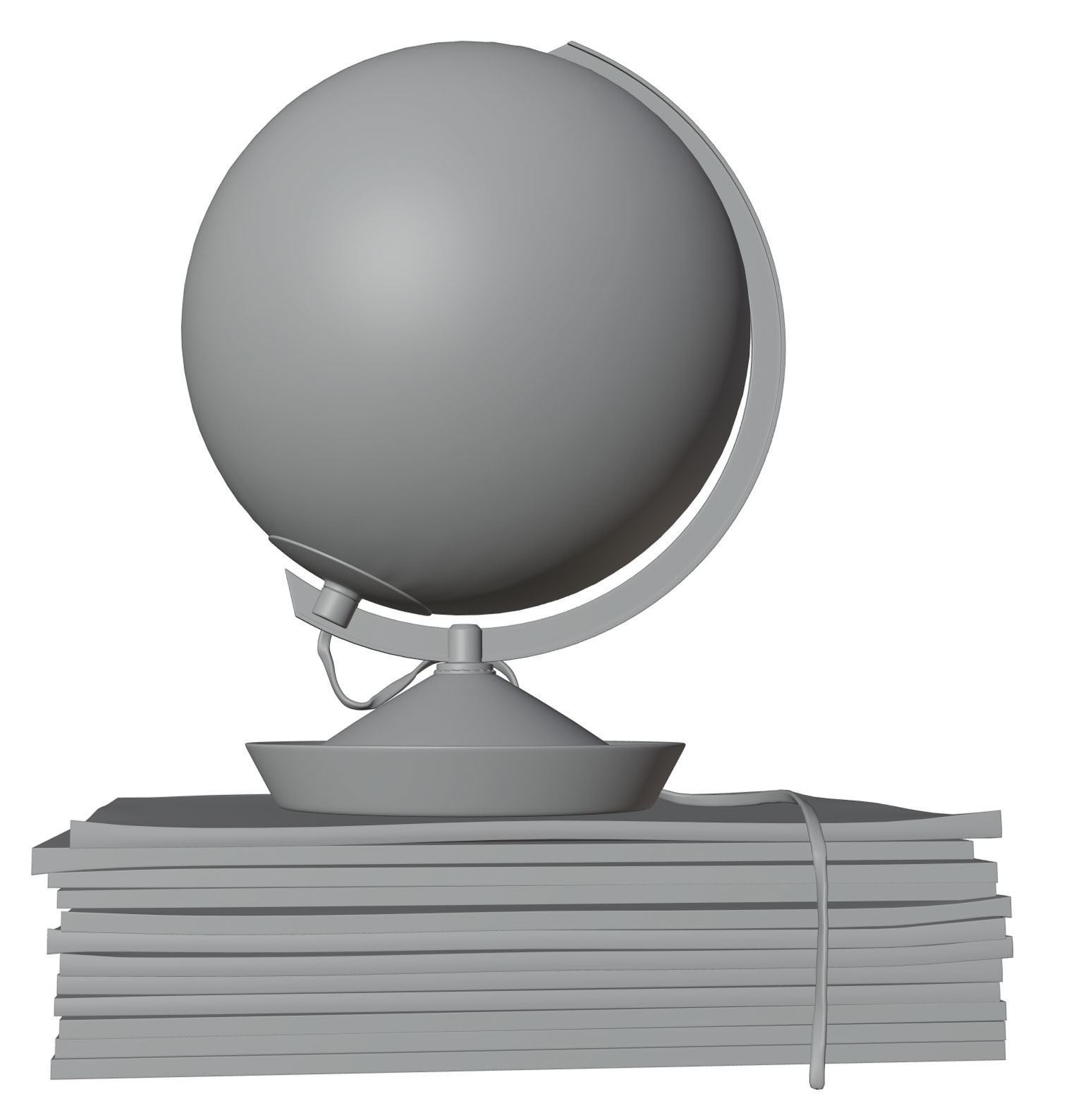 Table lamp HG2 3D model_1