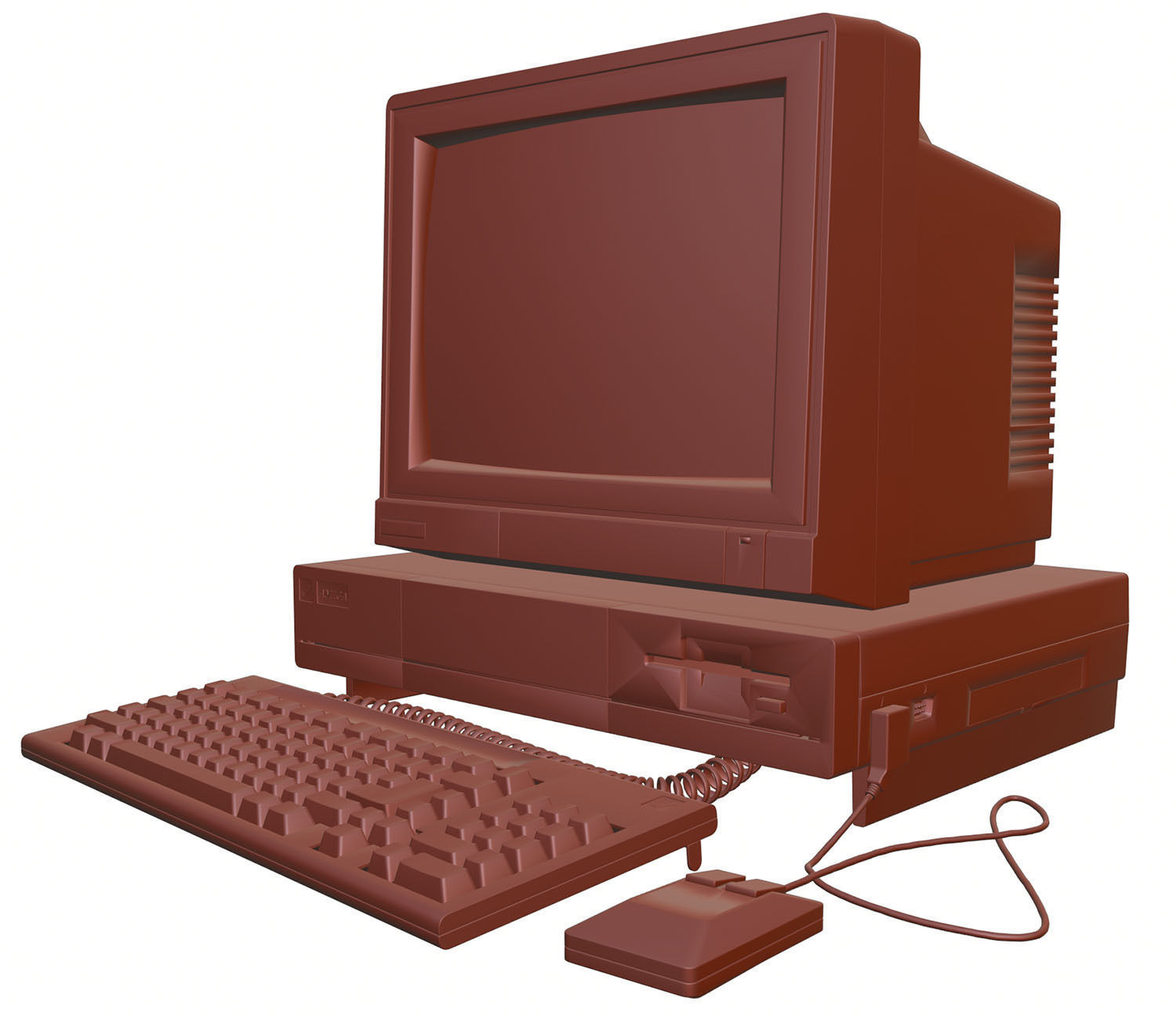 Old school computer HG2 3D model_7