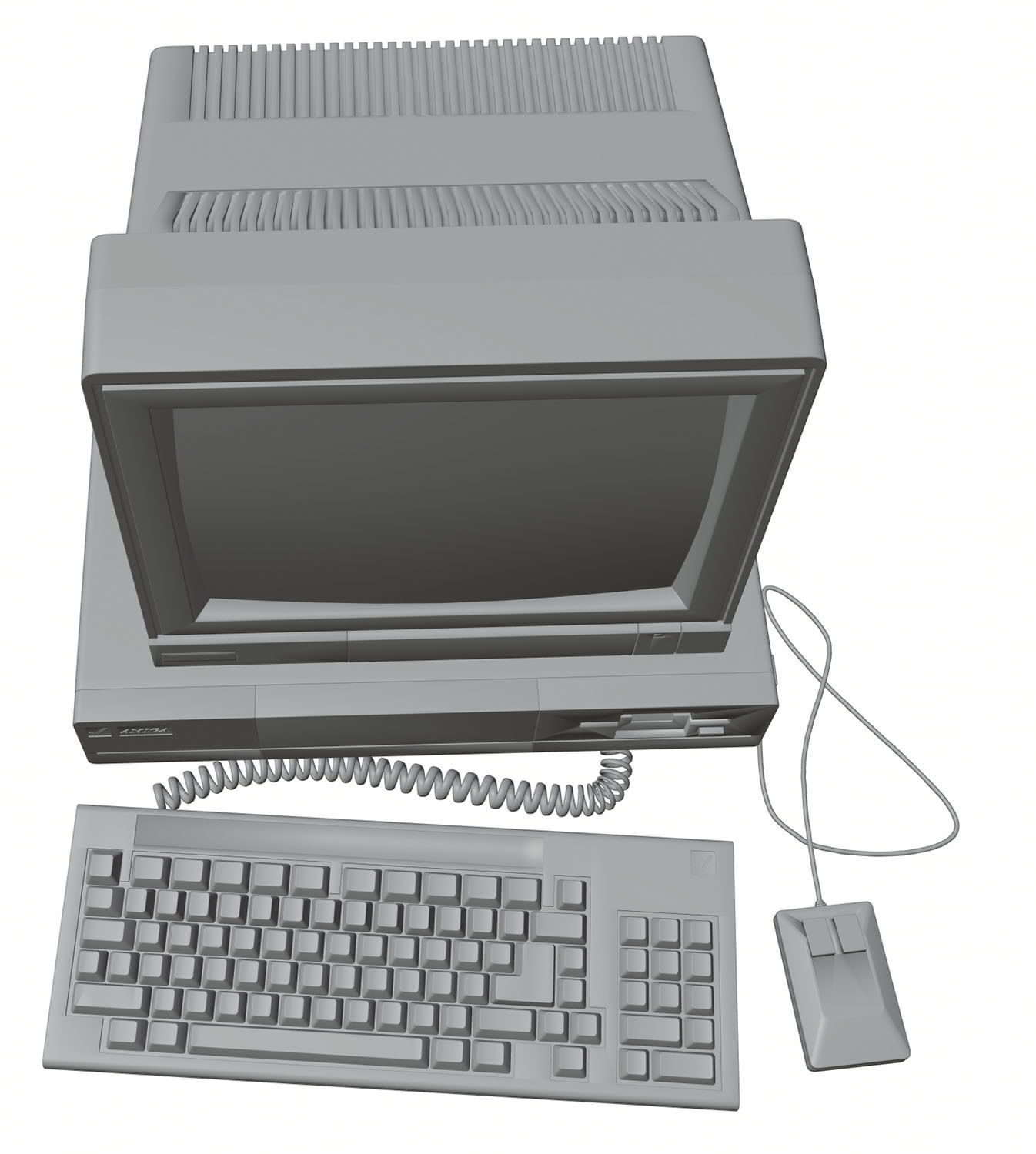 Old school computer HG2 3D model_3