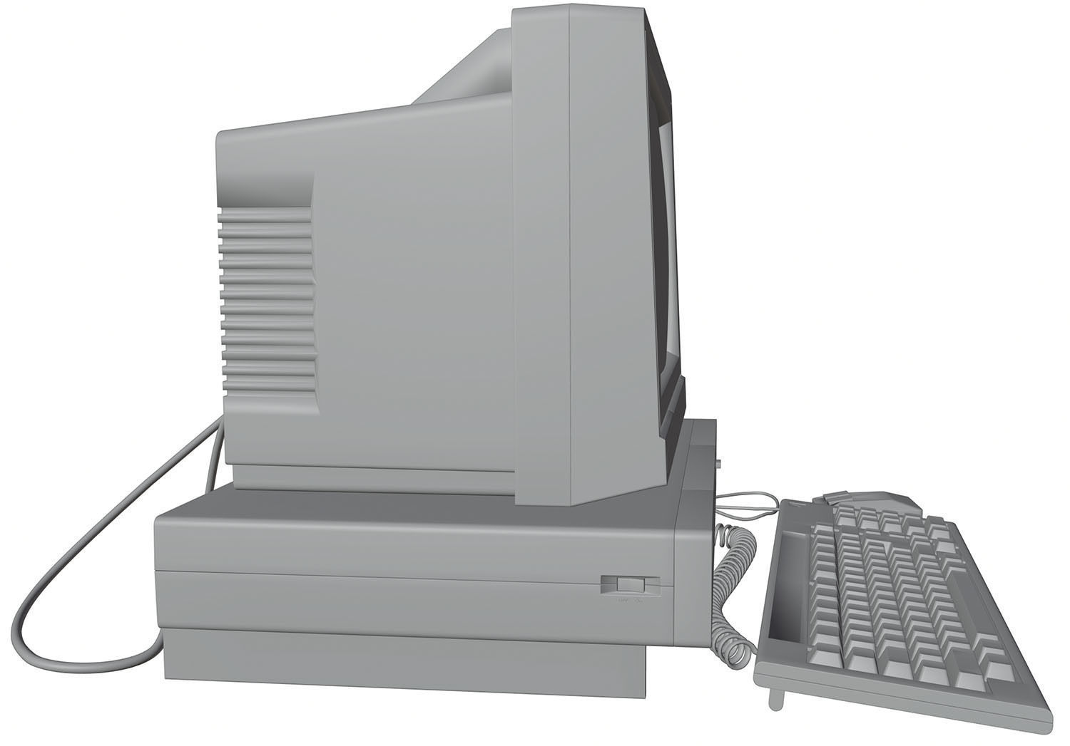 Old school computer HG2 3D model_2