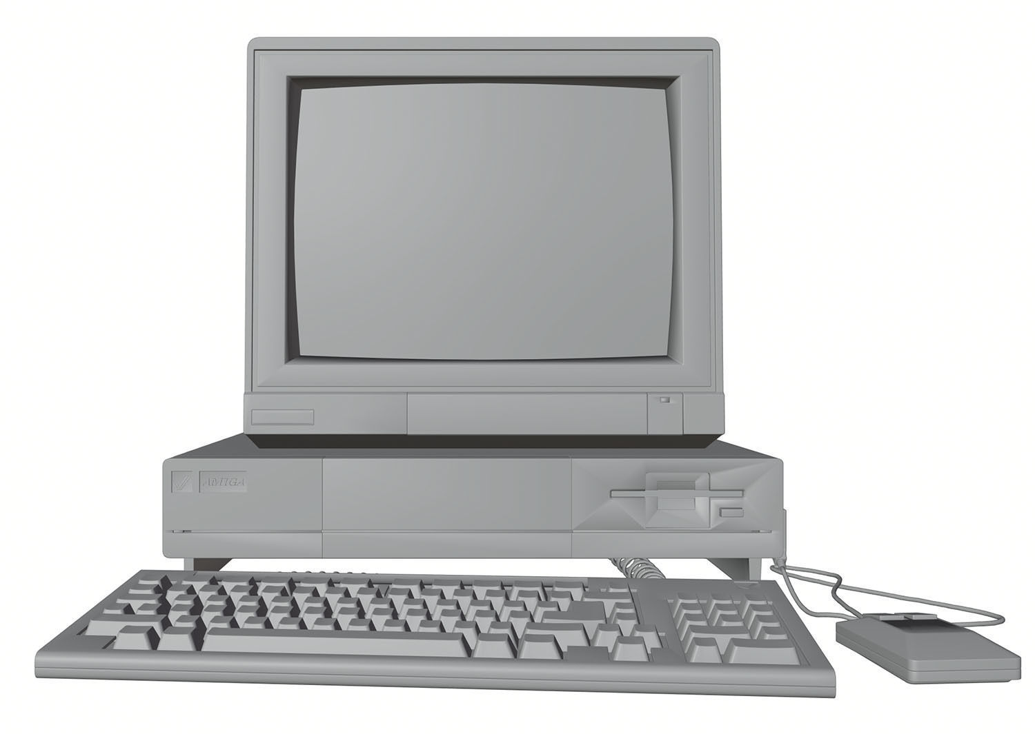 Old school computer HG2 3D model_1