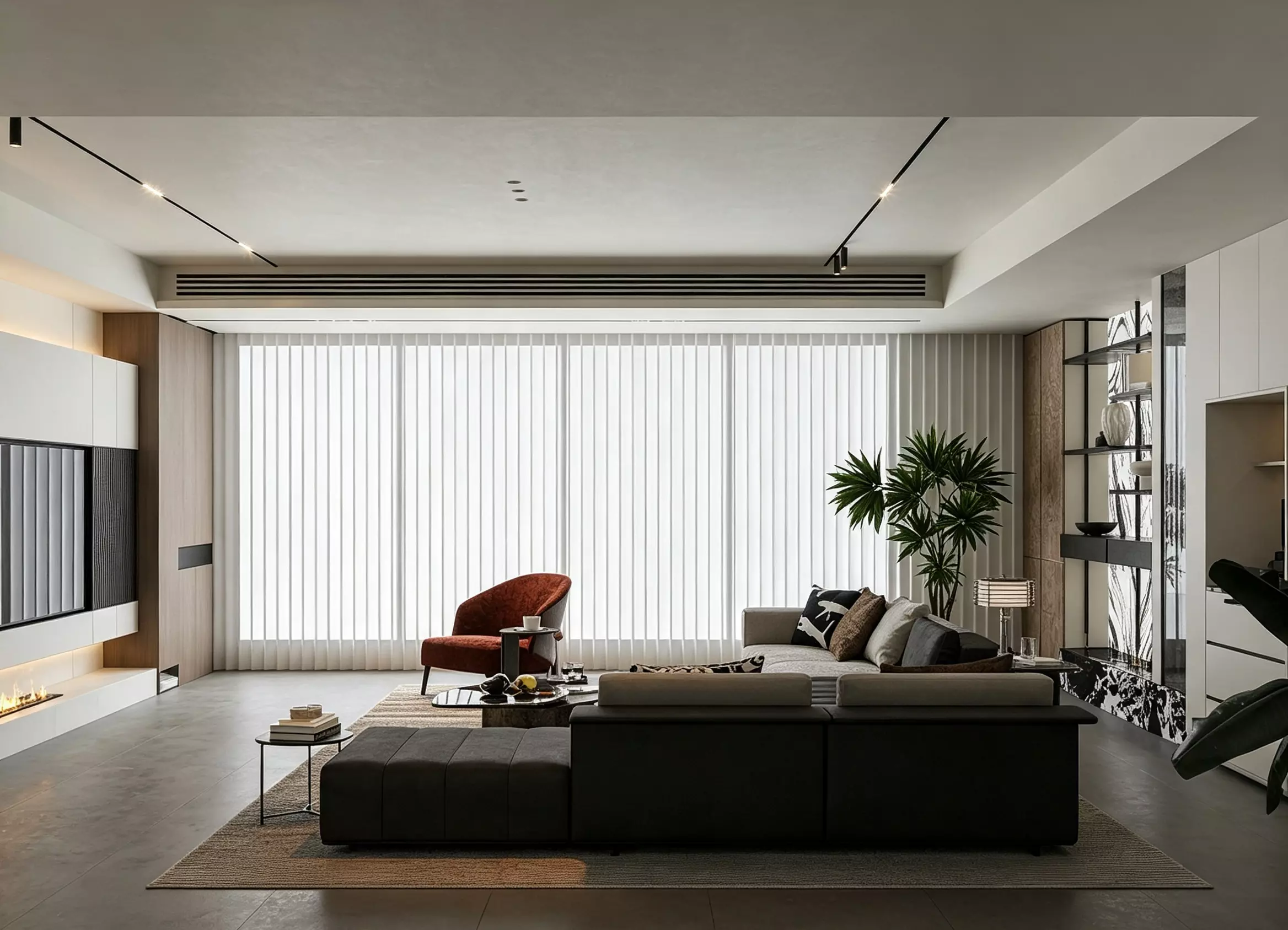 Italian style light luxury living room Modern Living Room 3D model