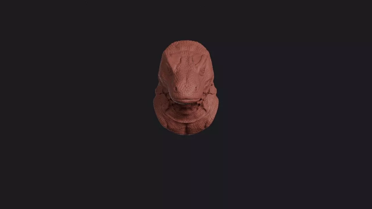 Komodo Dragon Head 3D print model