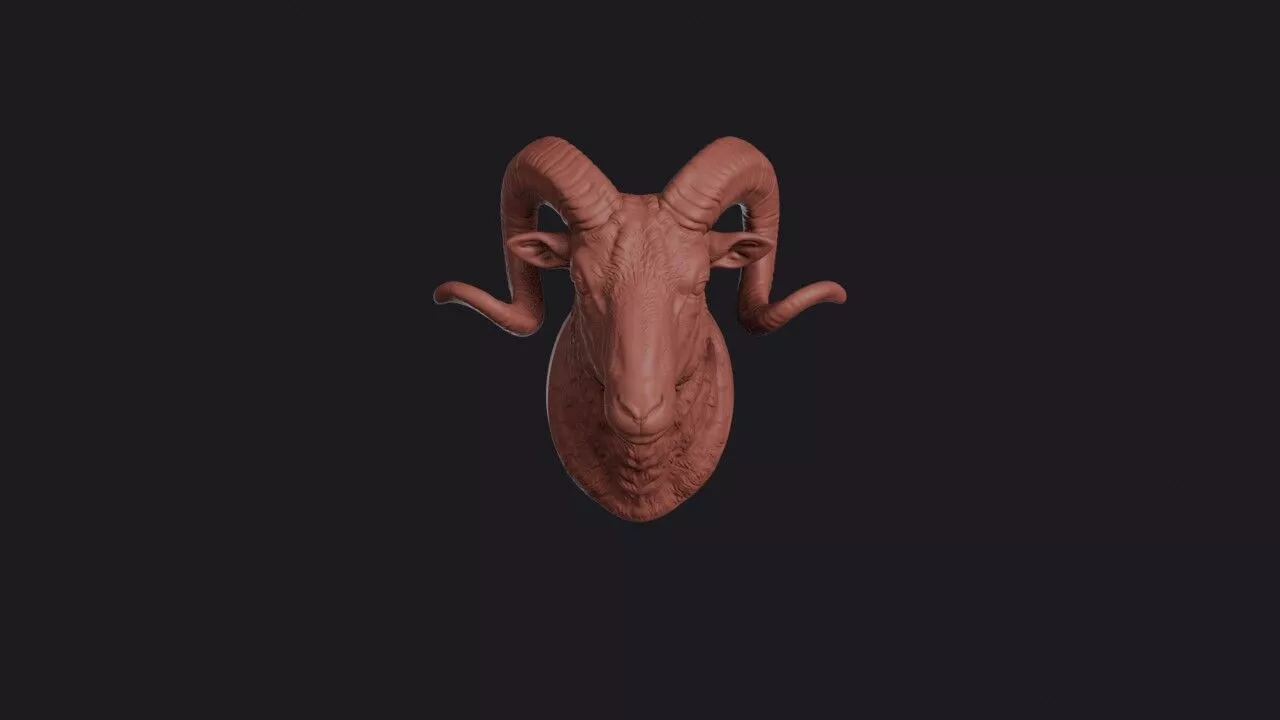 Jacob Sheep Head 3D print model