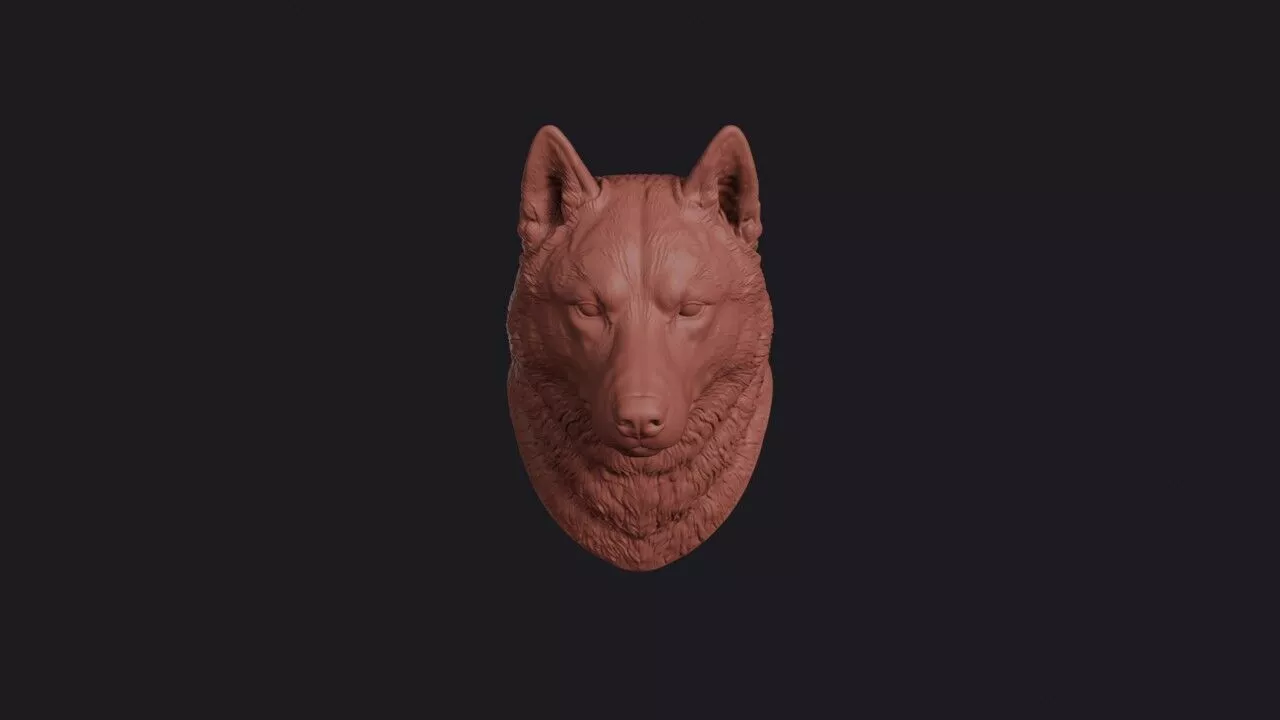 Husky Head 3D print model