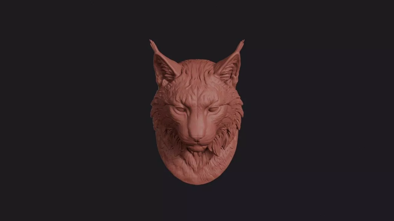 Canada Lynx Head 3D print model