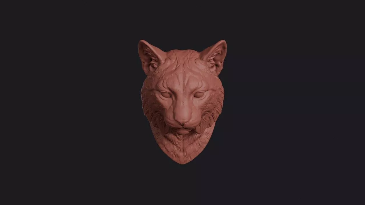 Bobcat Head 3D print model