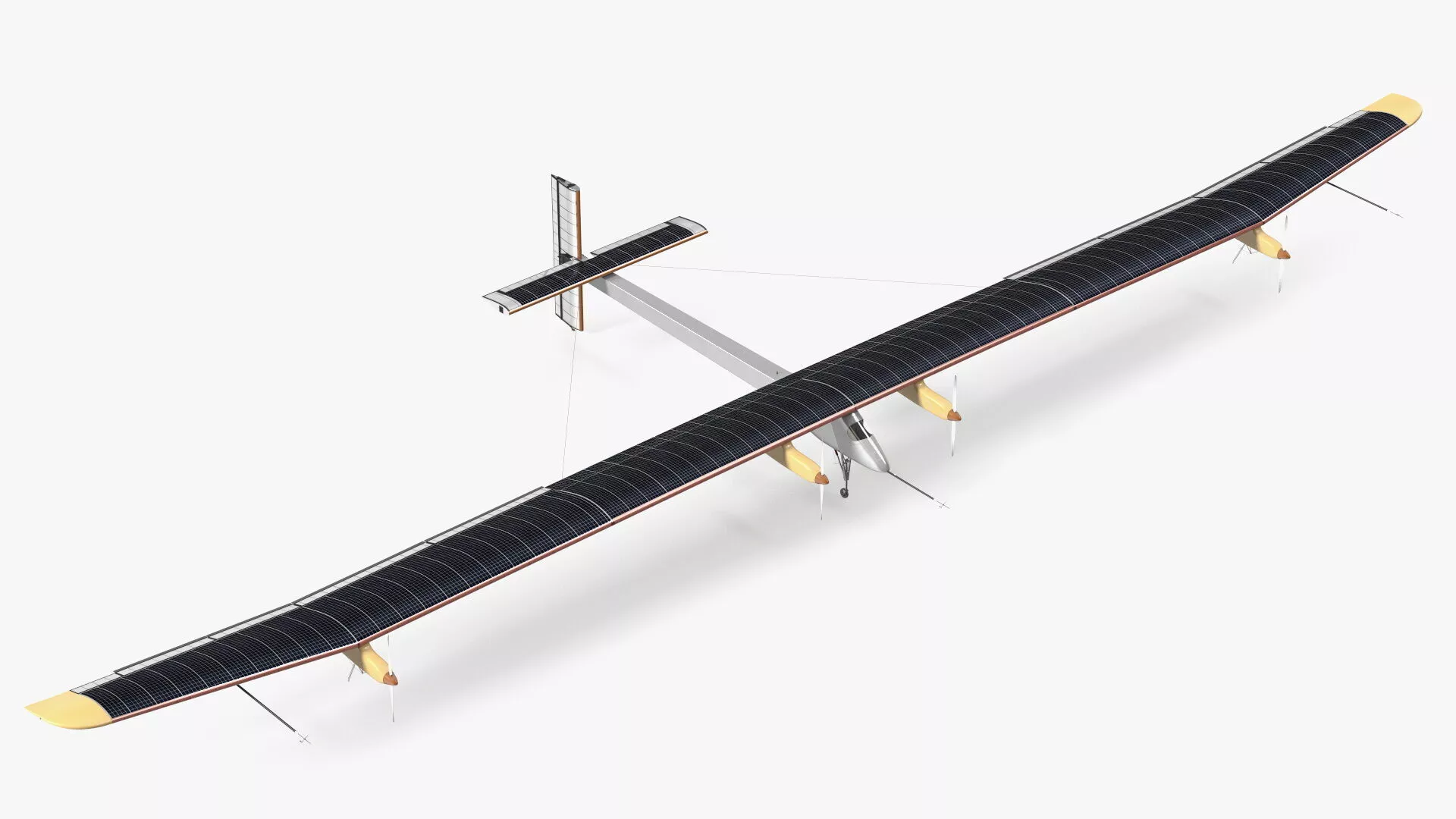 Prototype of Solar Plane Rigged 3D model