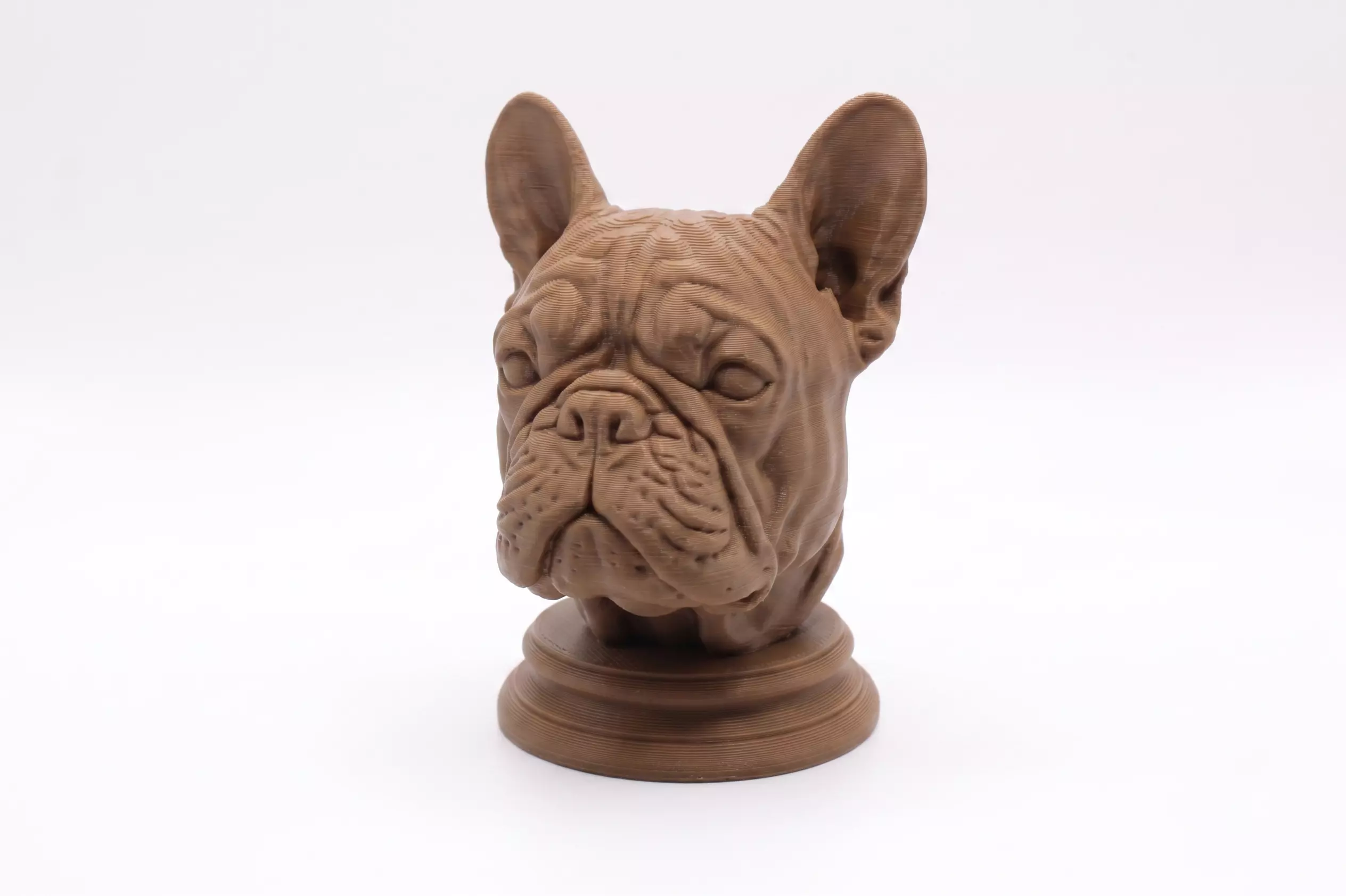 French Bulldog head pedestal 3D print model