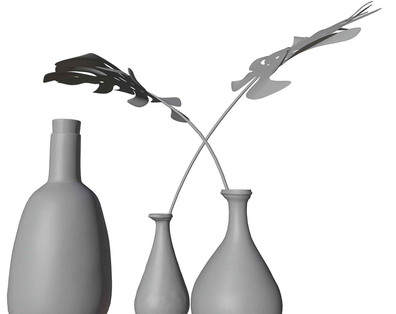 Decorative glass vases HG2 3D model_2