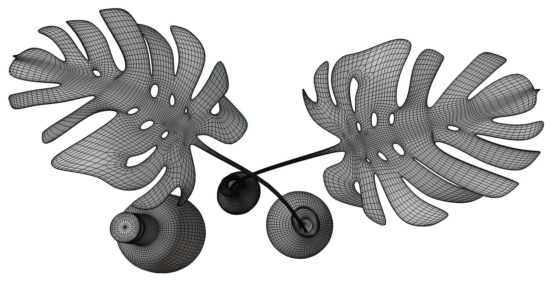 Decorative glass vases HG2 3D model_4