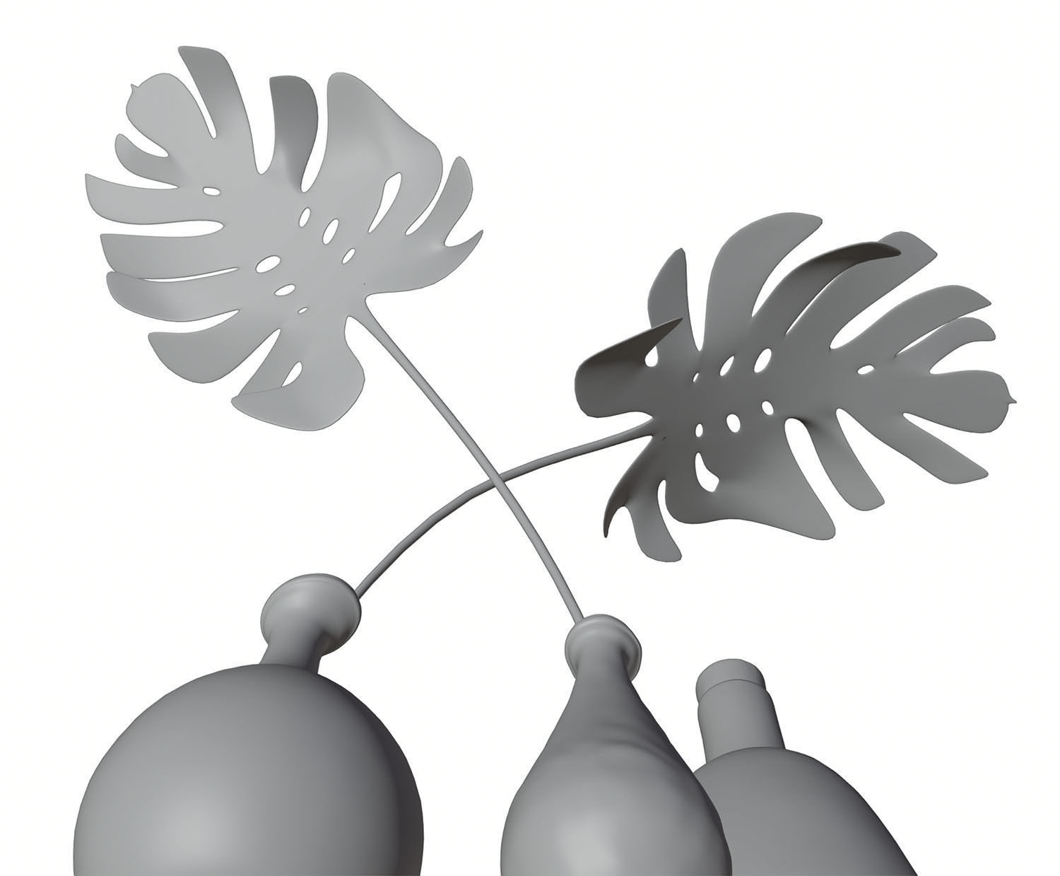 Decorative glass vases HG2 3D model_3