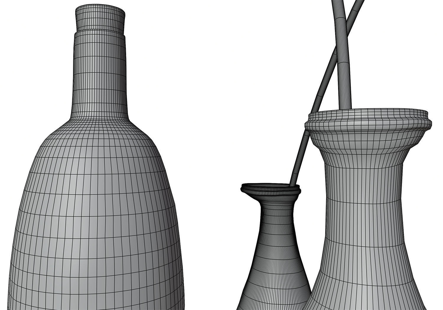 Decorative glass vases HG2 3D model_5