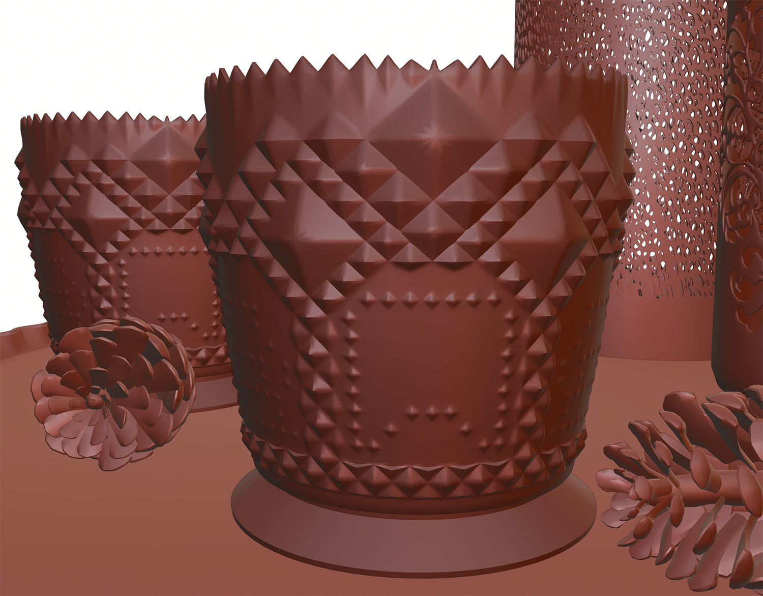 Decor vase with candle HG2 3D model_10