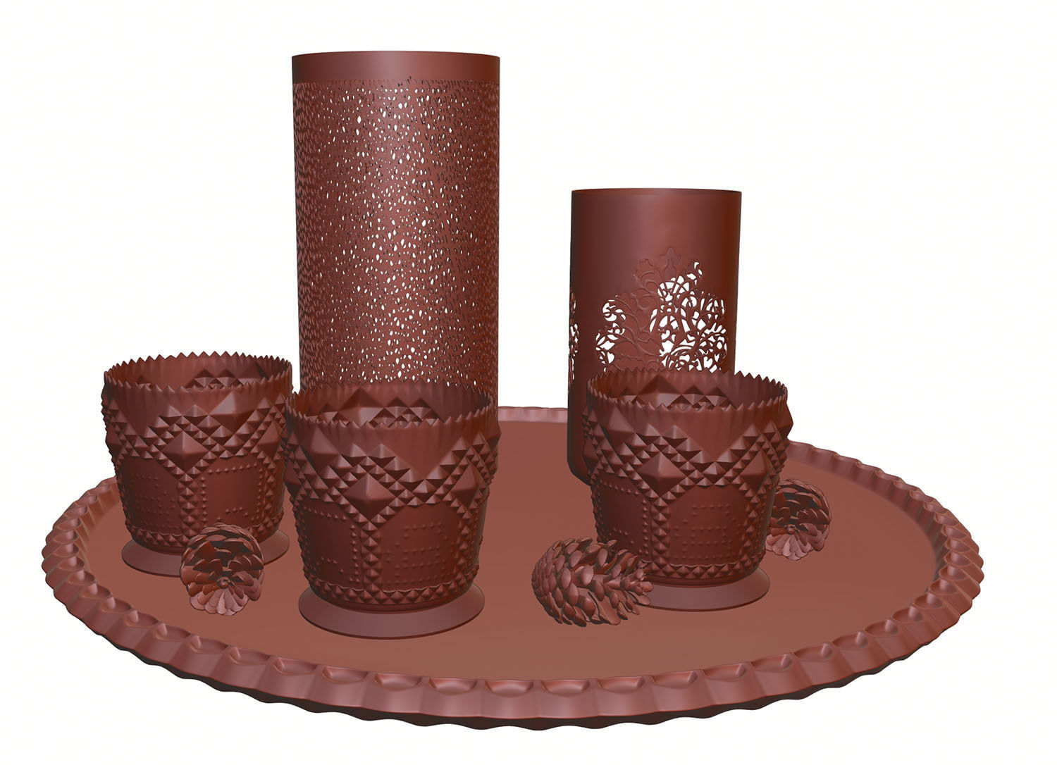 Decor vase with candle HG2 3D model_6