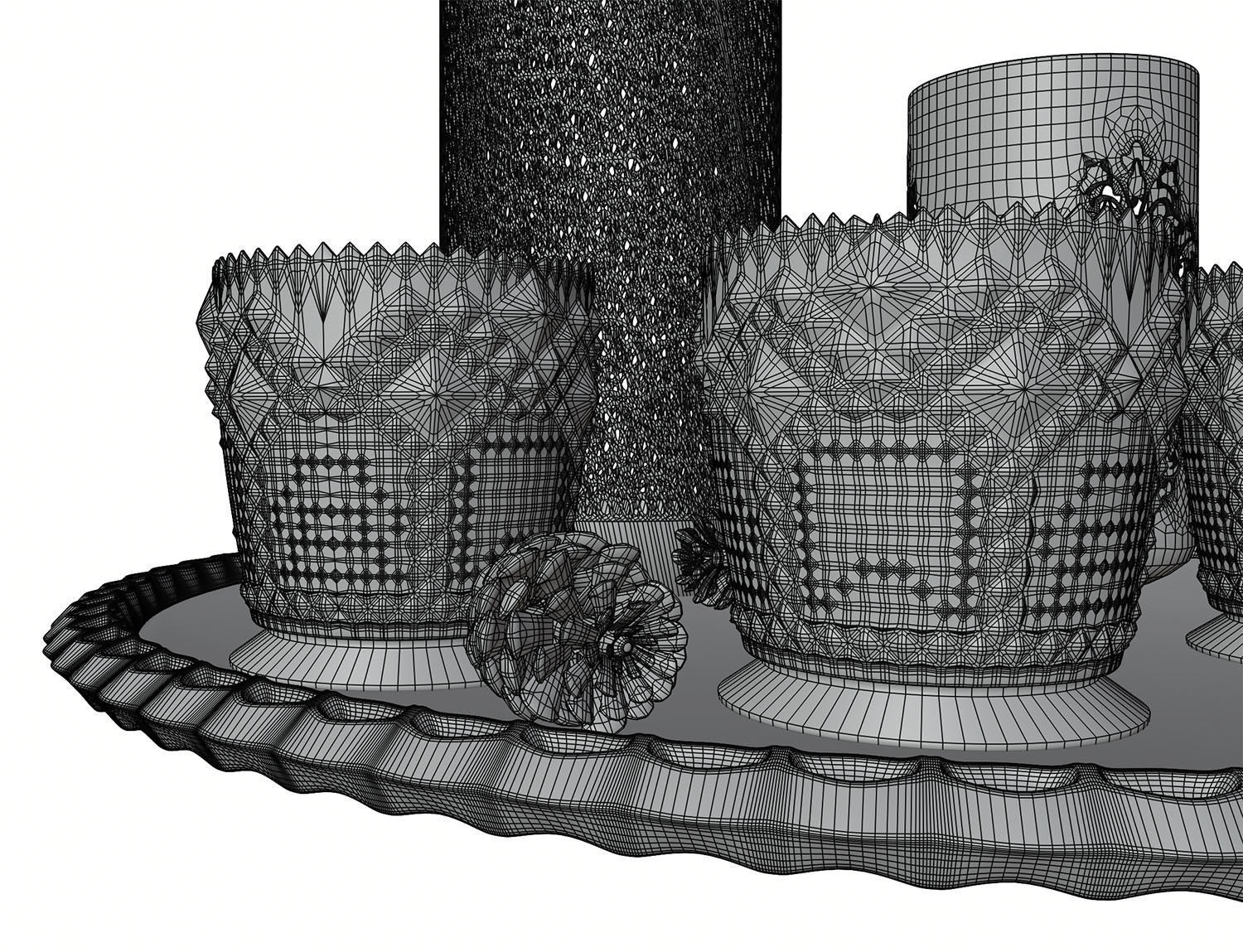 Decor vase with candle HG2 3D model_5