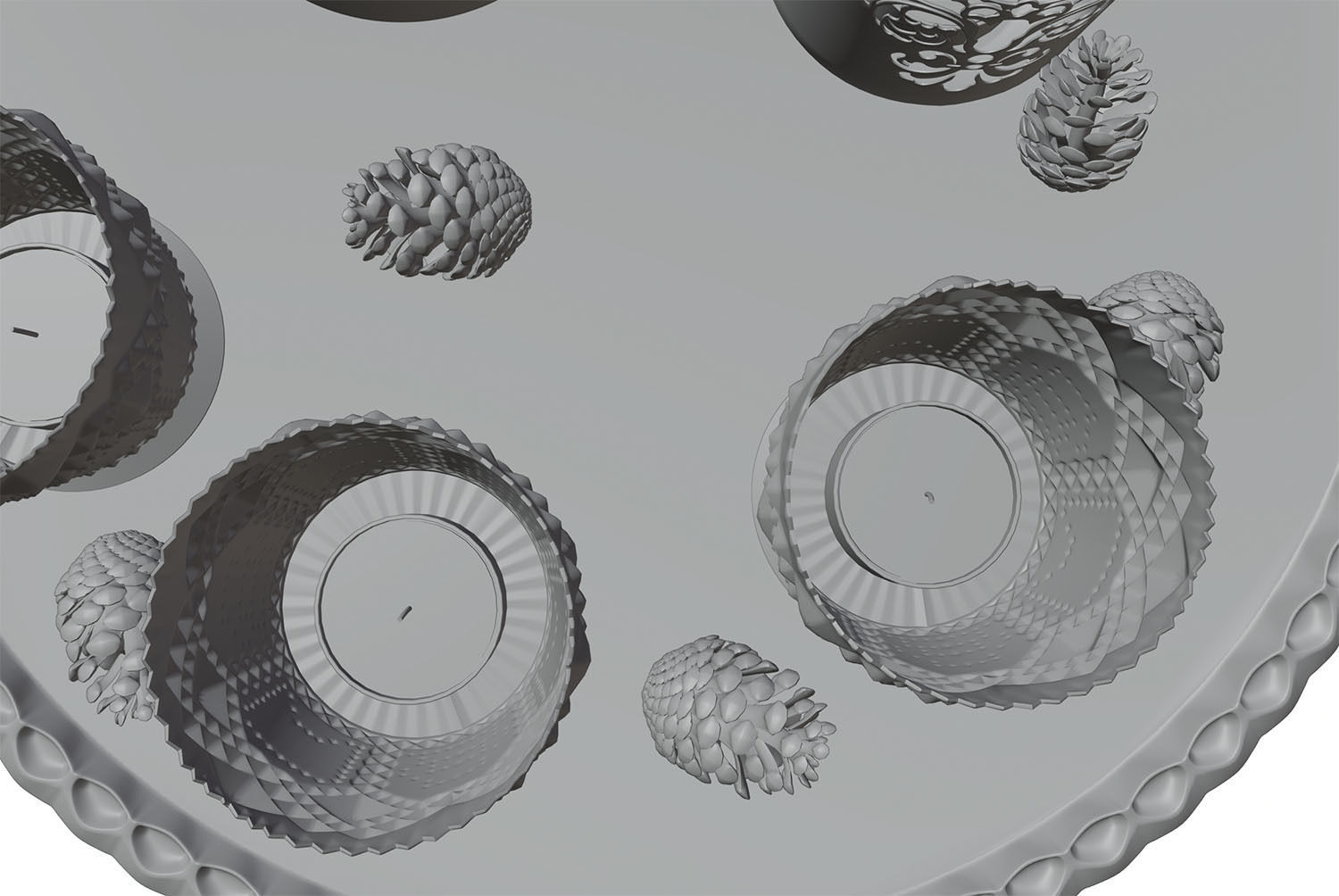 Decor vase with candle HG2 3D model_3