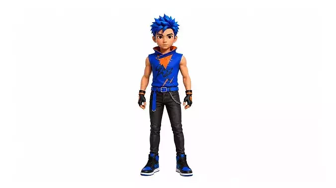 Stylized Male Game Character Rigged Animated Game ready