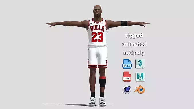 T-Pose Rigged Michael Jordan