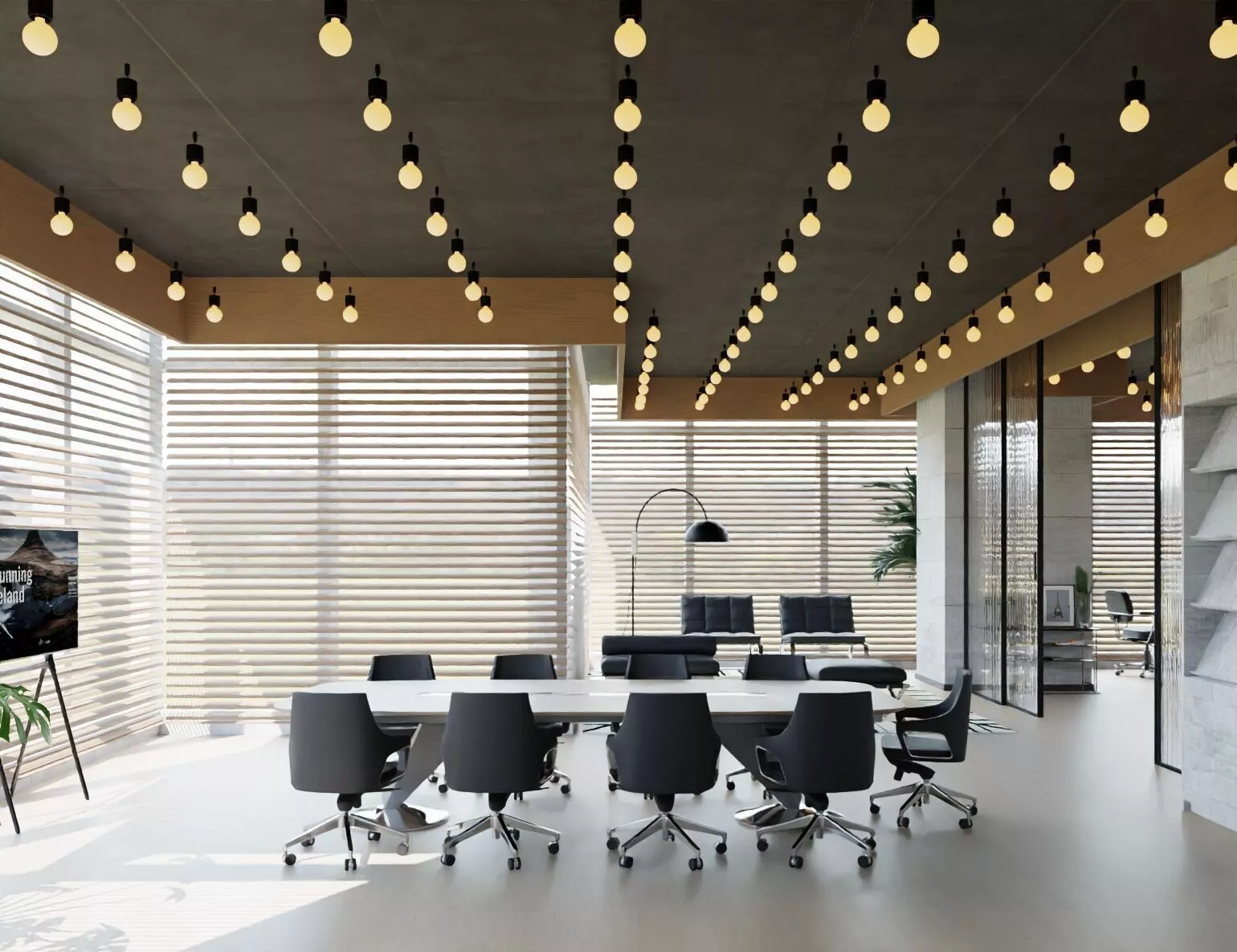 Negotiation Integrated Commercial Office Space Design 3D model