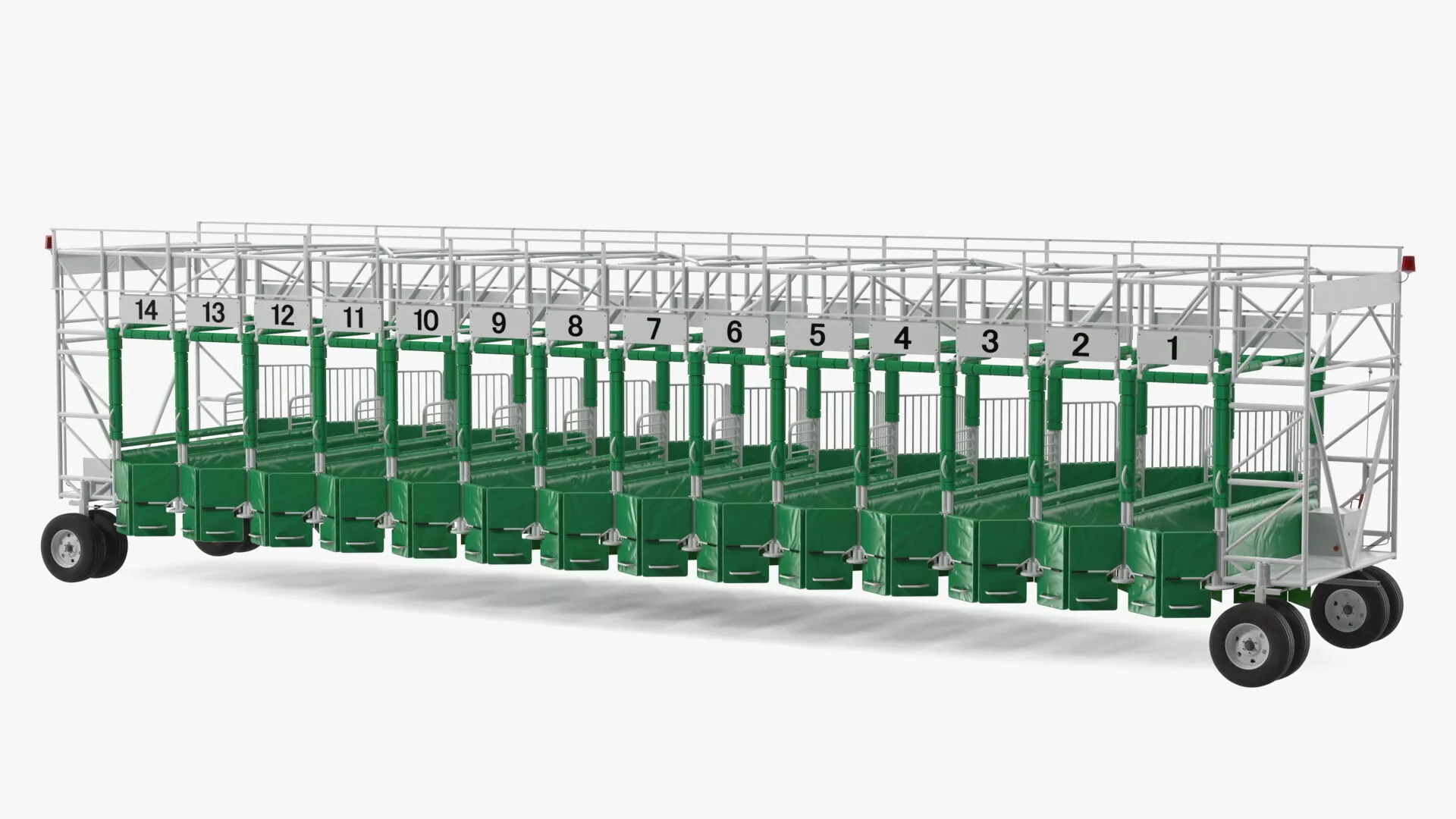 14 Starting Stalls for Horse Racing Rigged 3D model