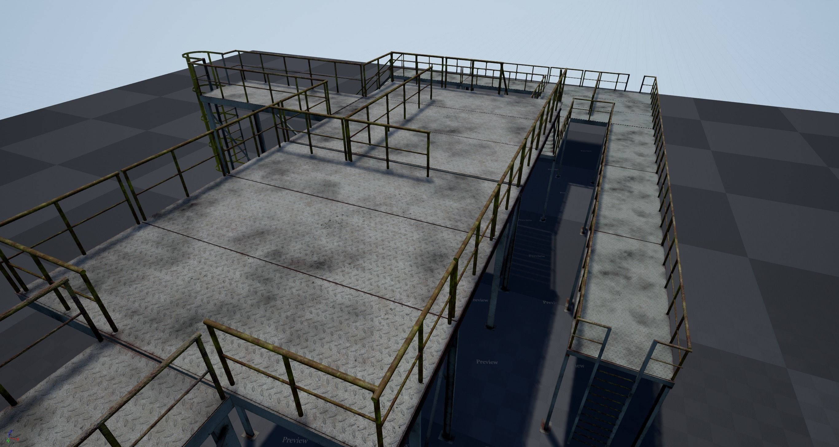 Modular industrial platform PBR Low-poly 3D model_4