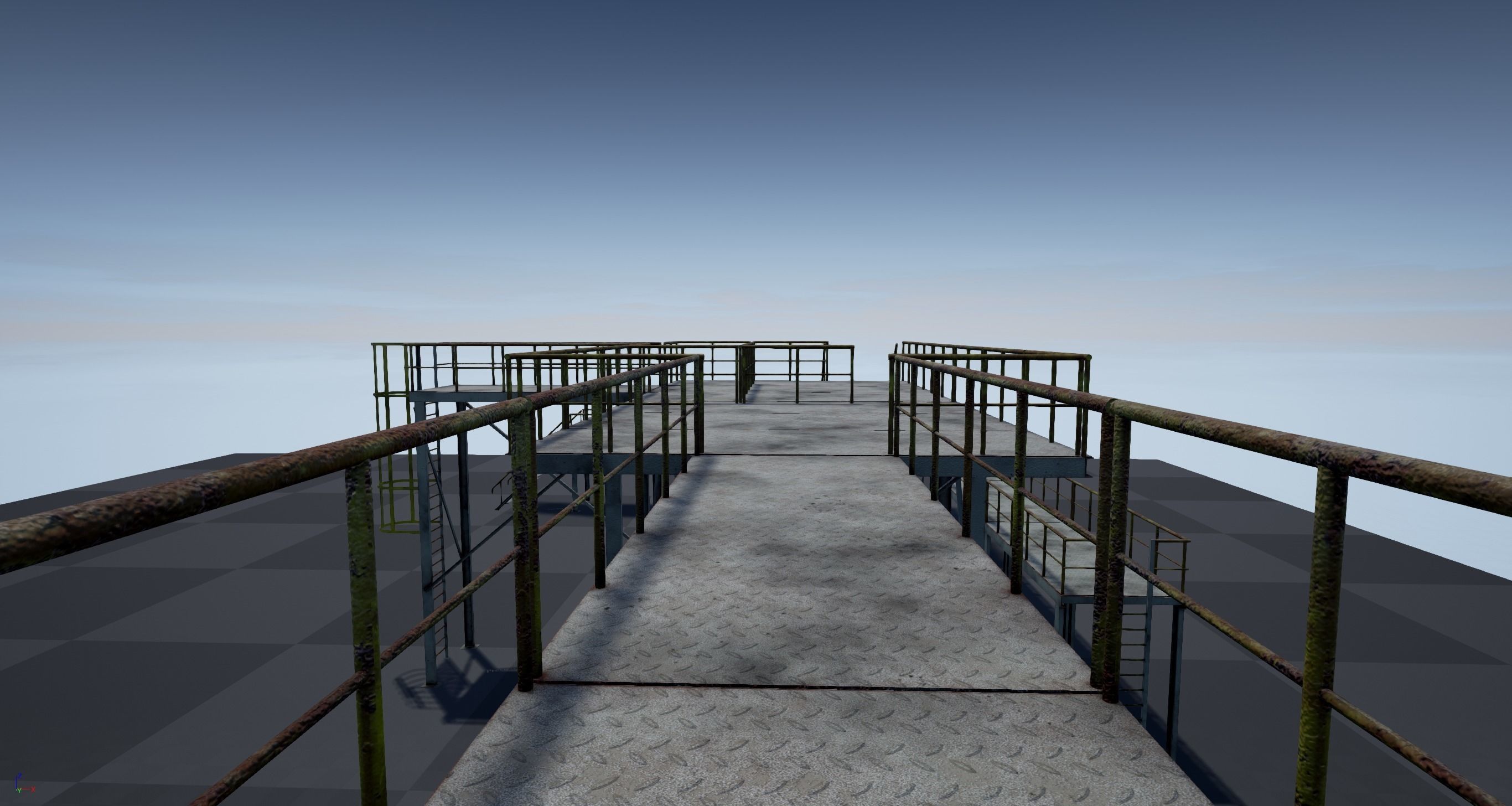 Modular industrial platform PBR Low-poly 3D model_3