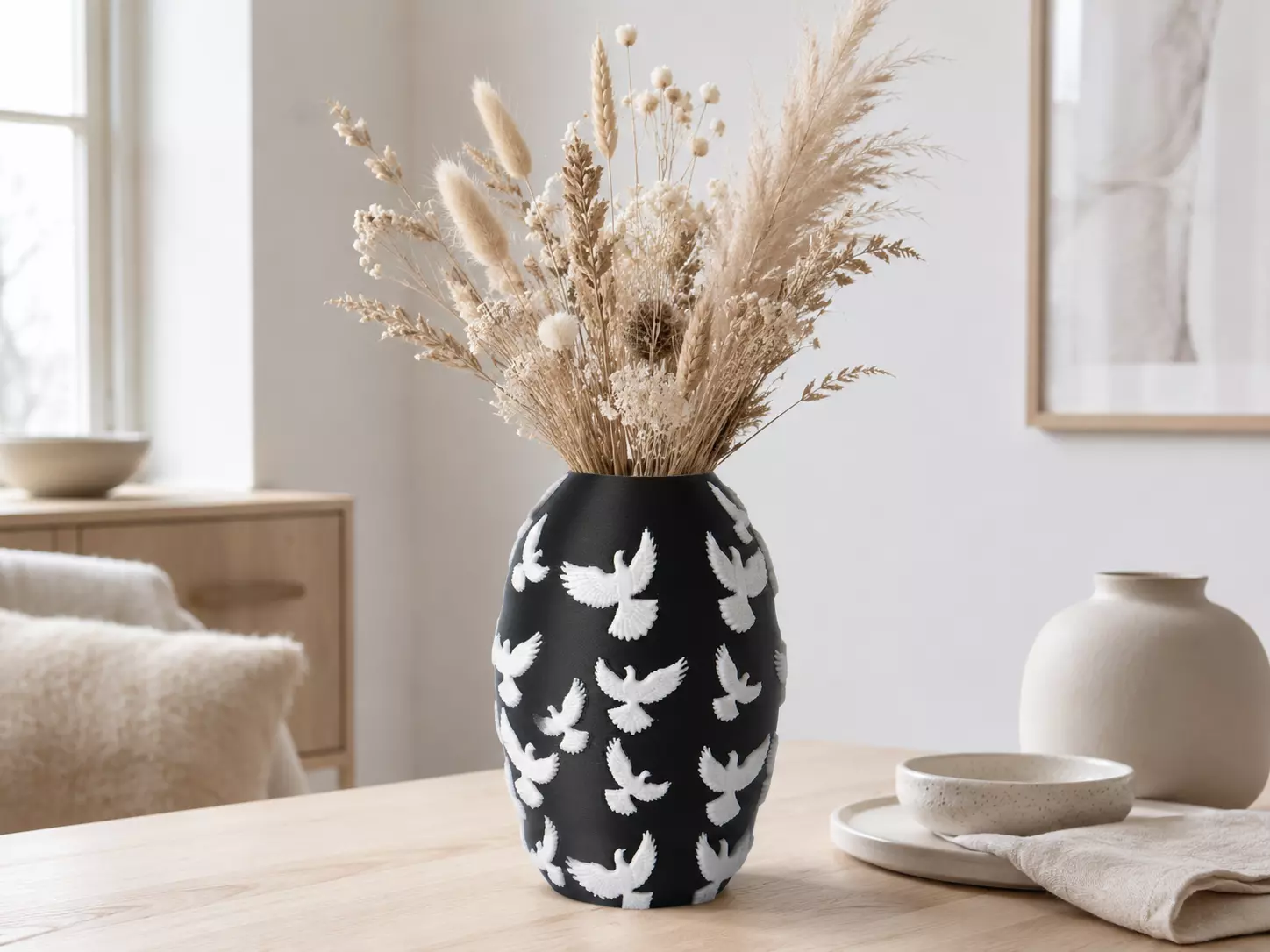 White Dove Vase - Serene Bird Decor 3D print model