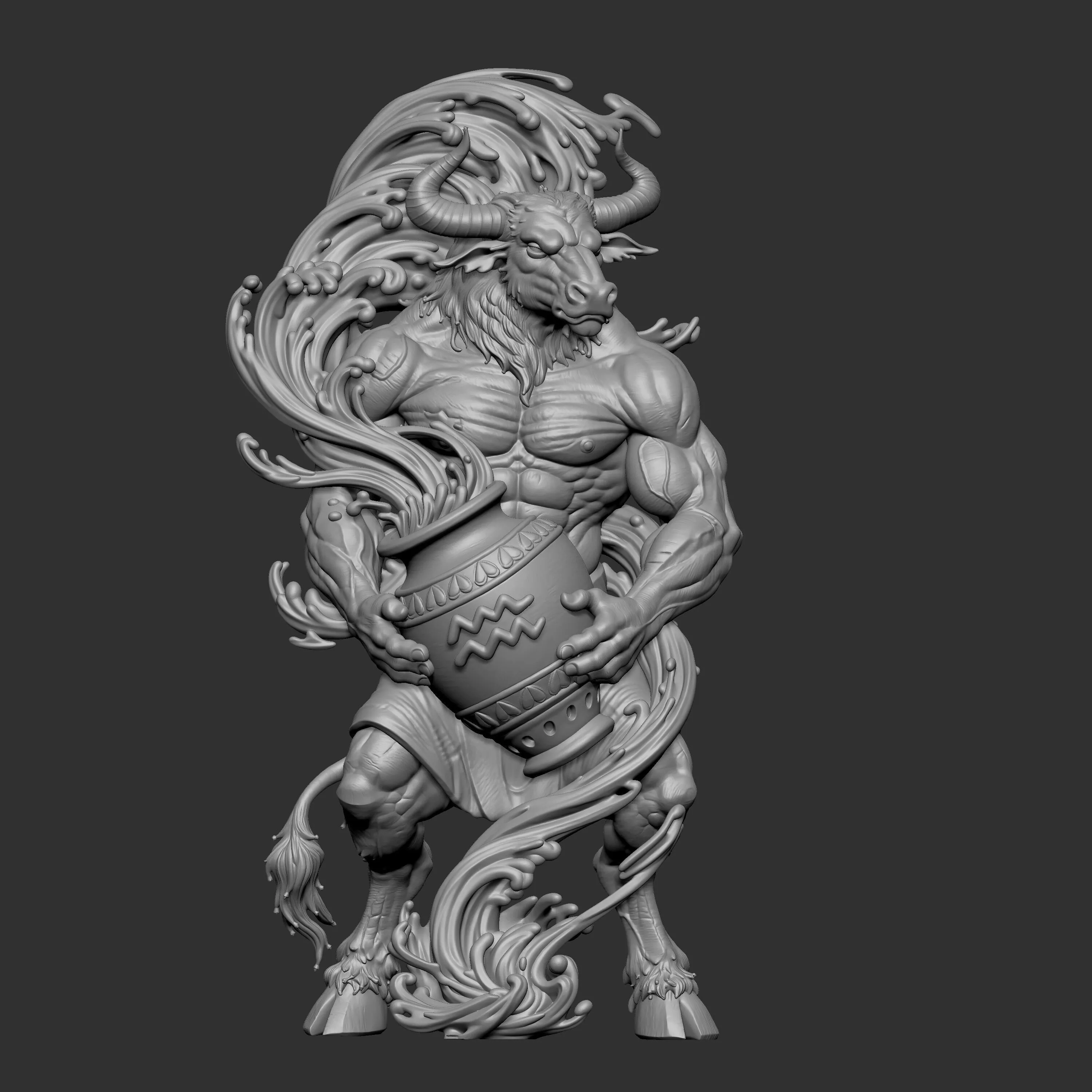 the Aquarius astrological sign 3D print model